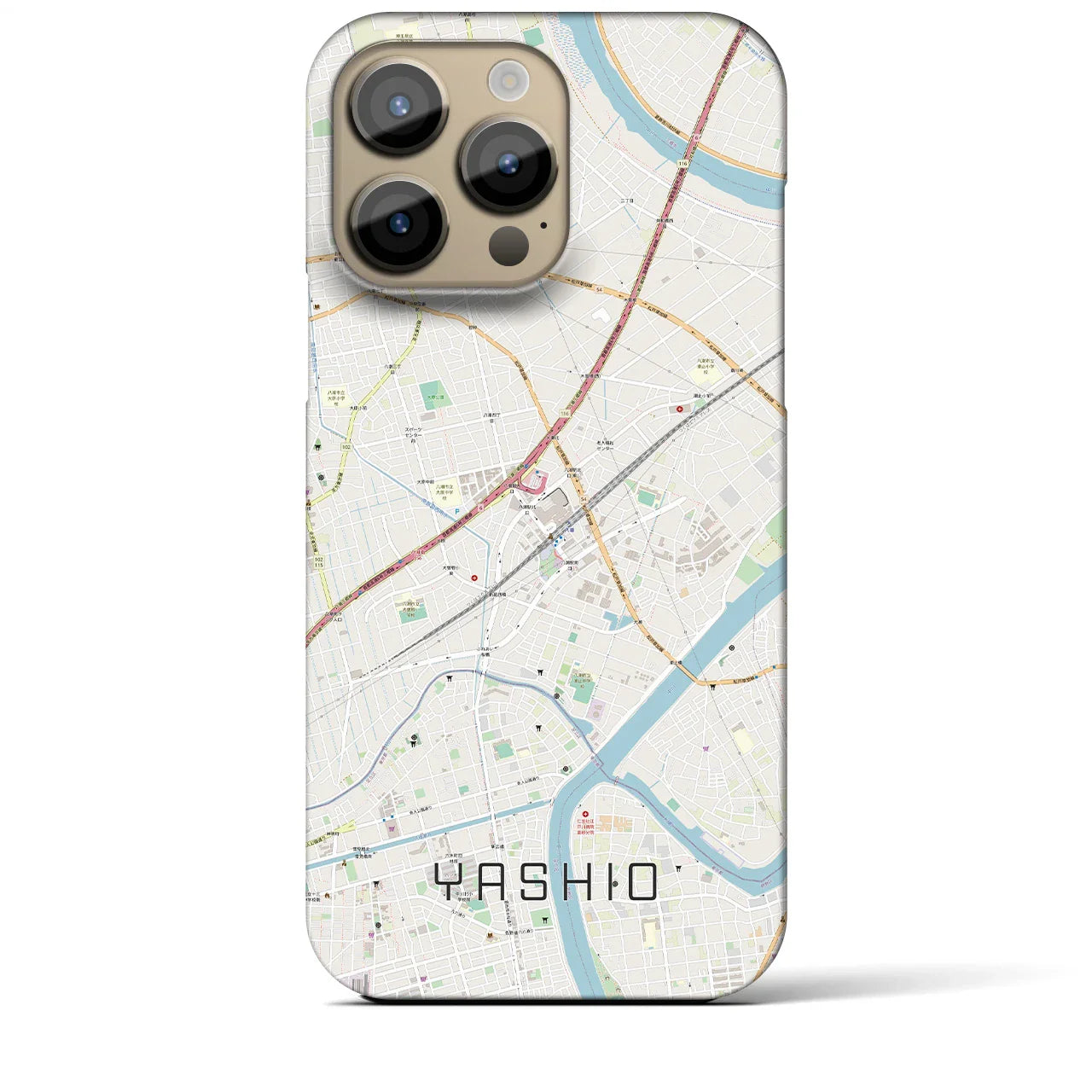 【八潮(埼玉県)】地図柄iPhoneケース(バックカバータイプ)