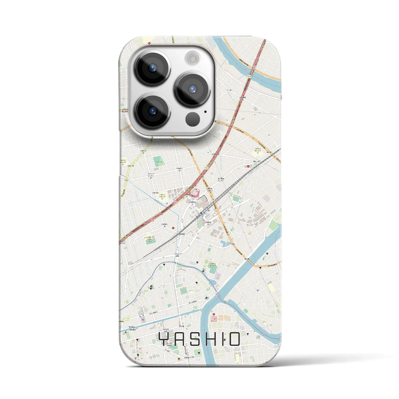 【八潮(埼玉県)】地図柄iPhoneケース(バックカバータイプ)