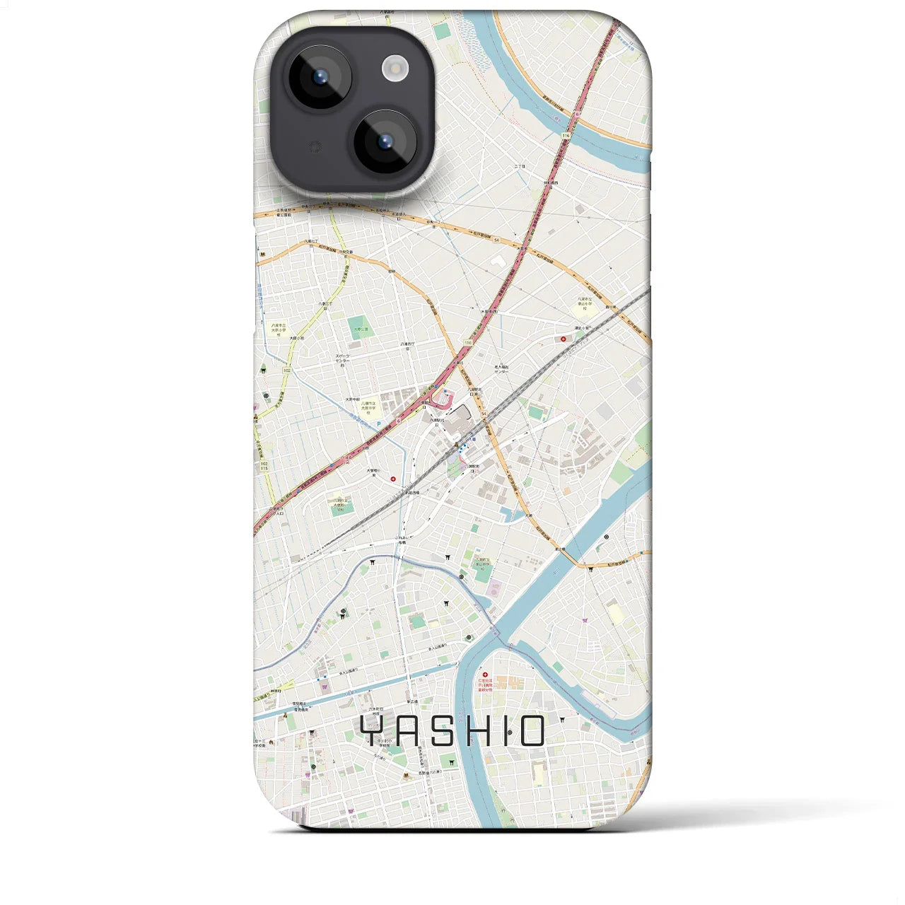 【八潮(埼玉県)】地図柄iPhoneケース(バックカバータイプ)