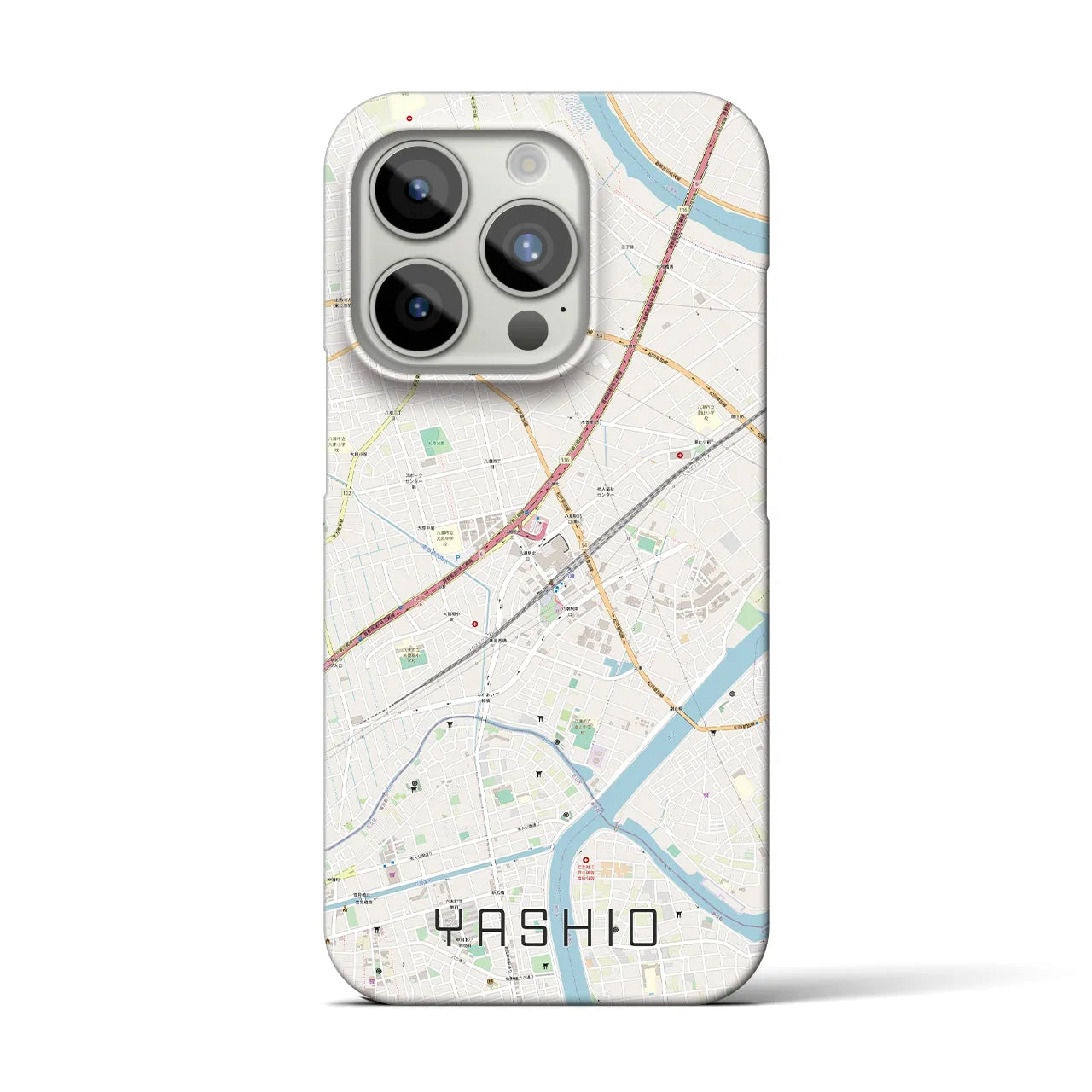 【八潮(埼玉県)】地図柄iPhoneケース(バックカバータイプ)