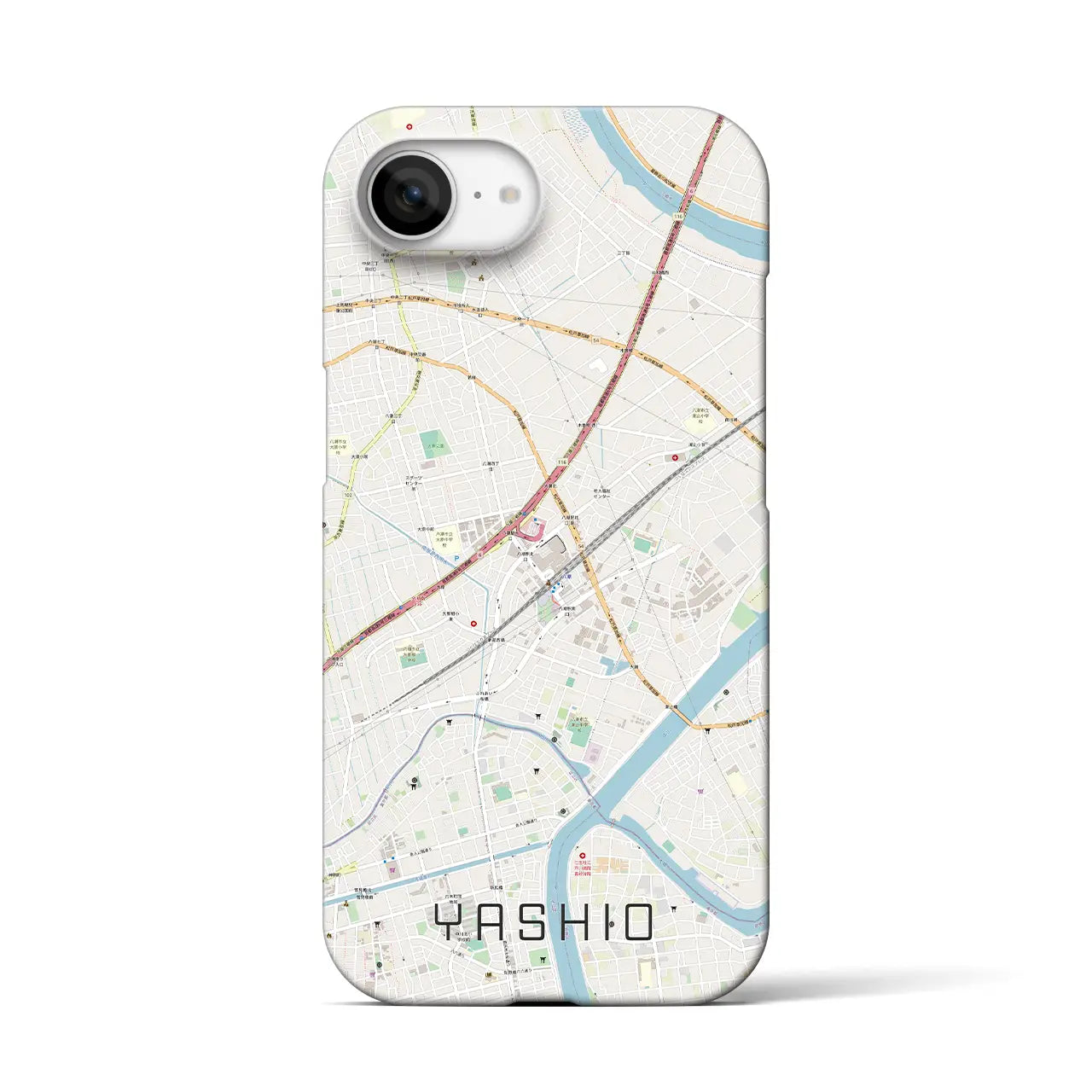 【八潮(埼玉県)】地図柄iPhoneケース(バックカバータイプ)