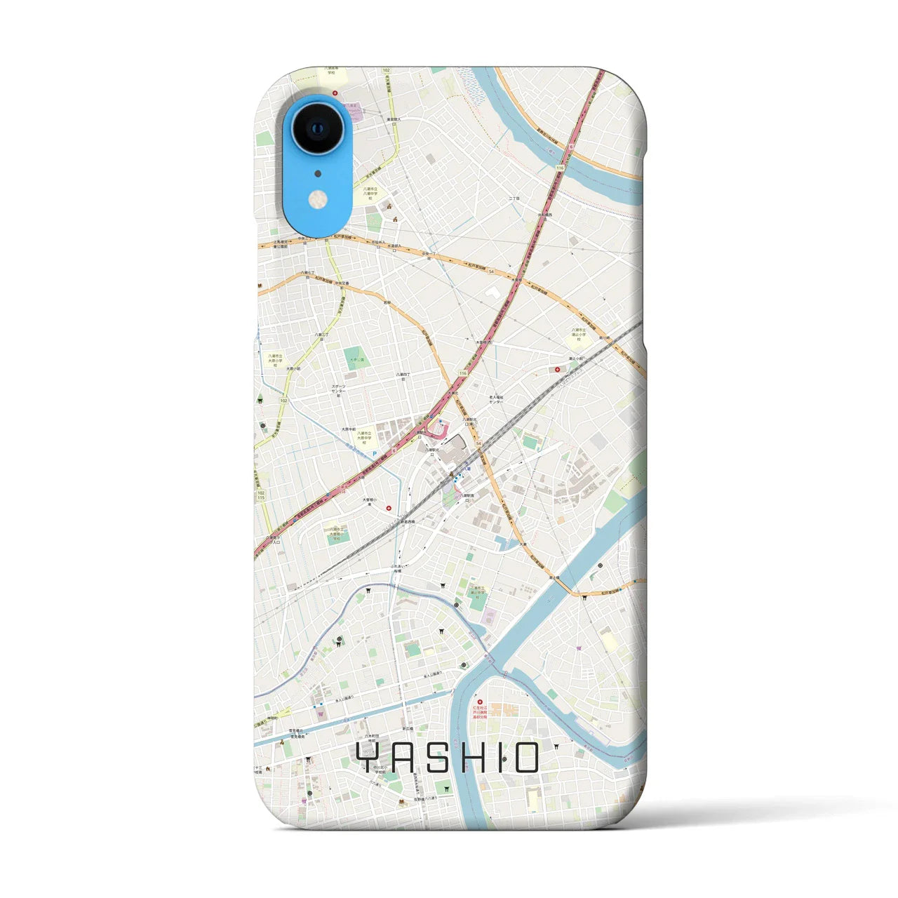 【八潮(埼玉県)】地図柄iPhoneケース(バックカバータイプ)