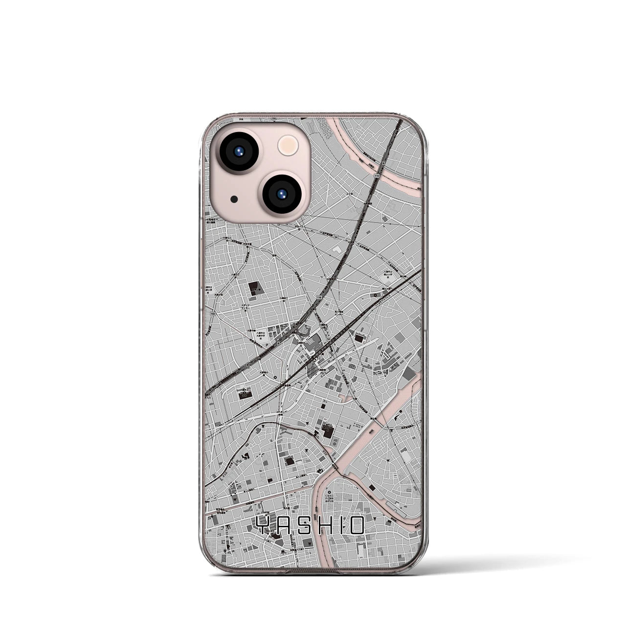 【八潮(埼玉県)】地図柄iPhoneケース(クリアタイプ)