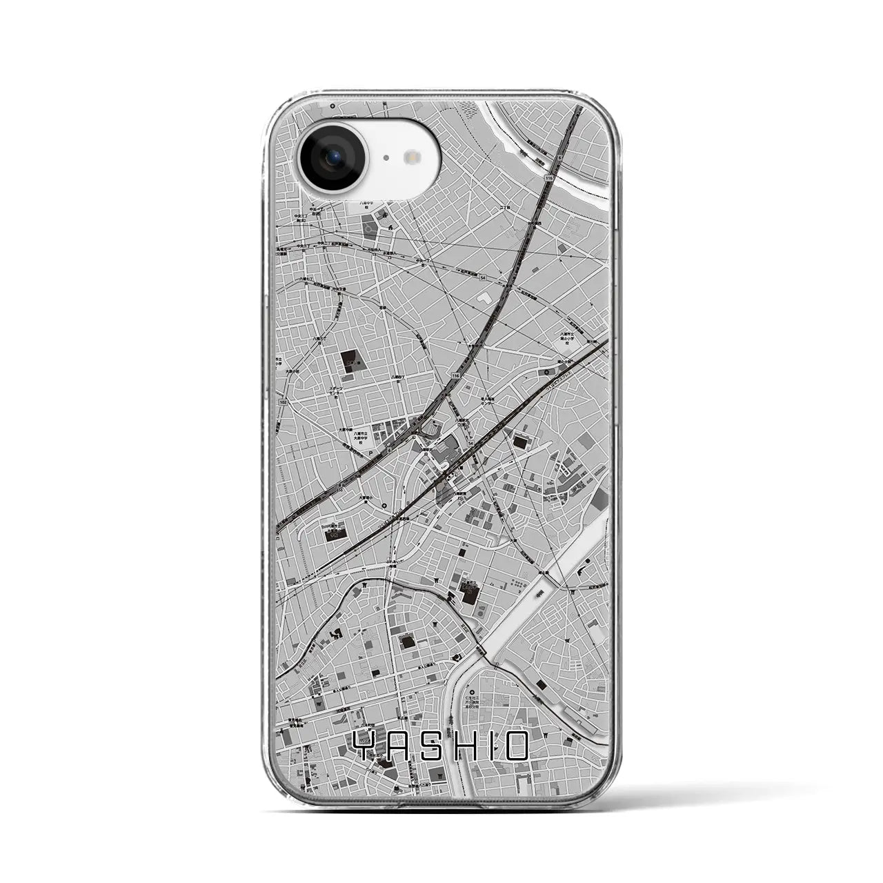 【八潮(埼玉県)】地図柄iPhoneケース(クリアタイプ)