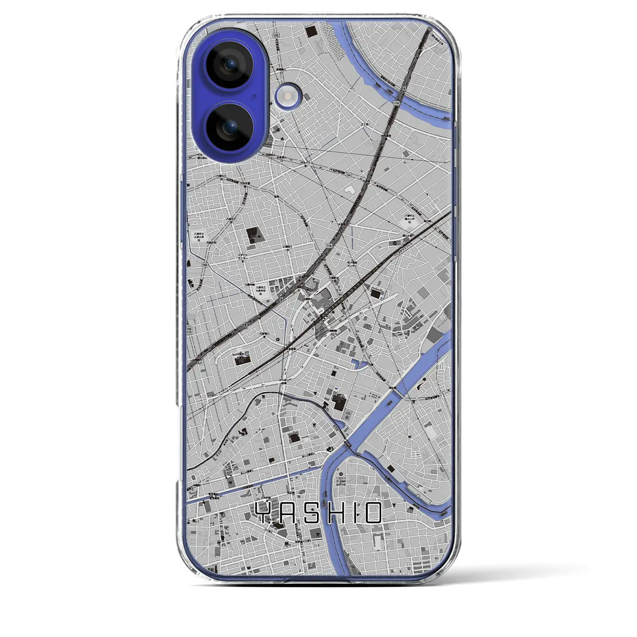 【八潮(埼玉県)】地図柄iPhoneケース(クリアタイプ)