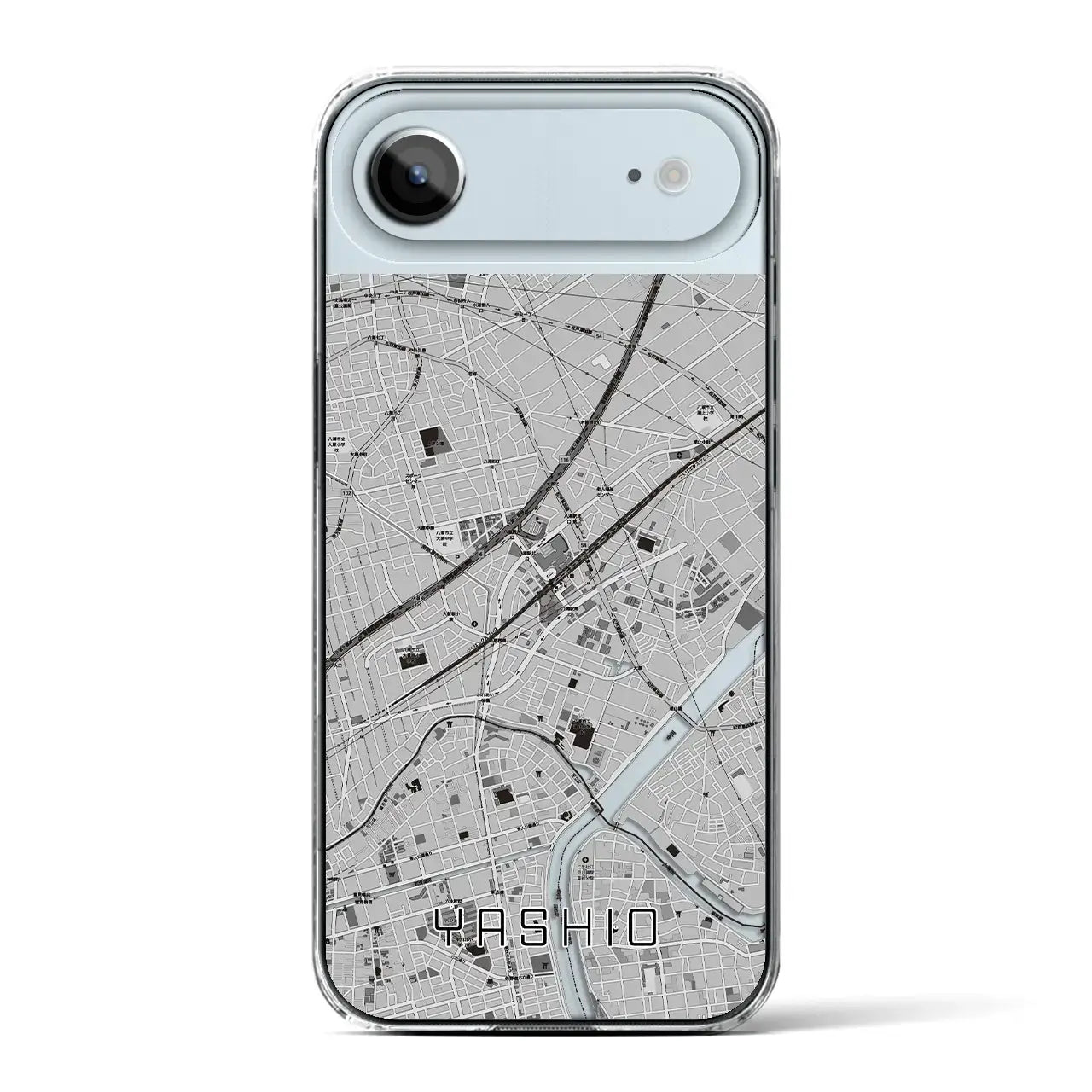 【八潮(埼玉県)】地図柄iPhoneケース(クリアタイプ)