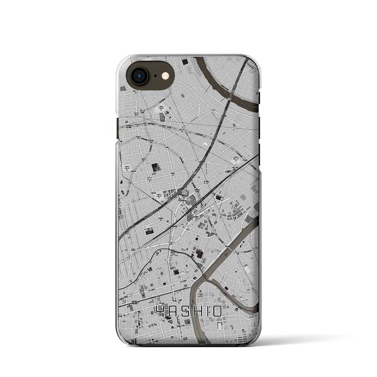 【八潮(埼玉県)】地図柄iPhoneケース(クリアタイプ)