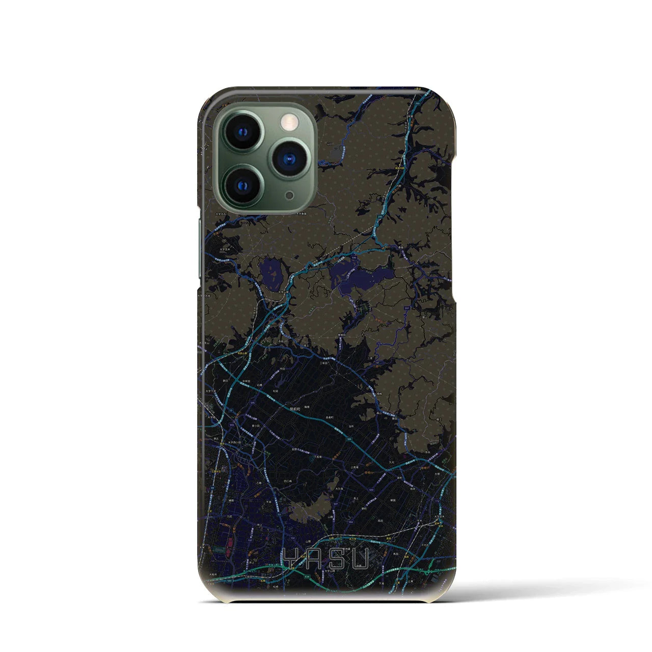 【夜須(福岡県)】地図柄iPhoneケース(バックカバータイプ)