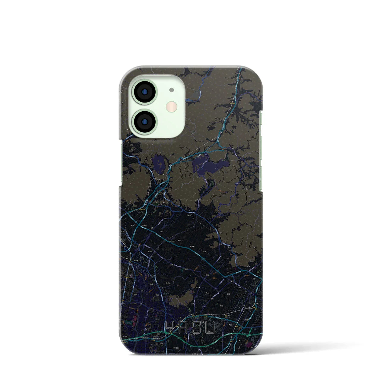 【夜須(福岡県)】地図柄iPhoneケース(バックカバータイプ)