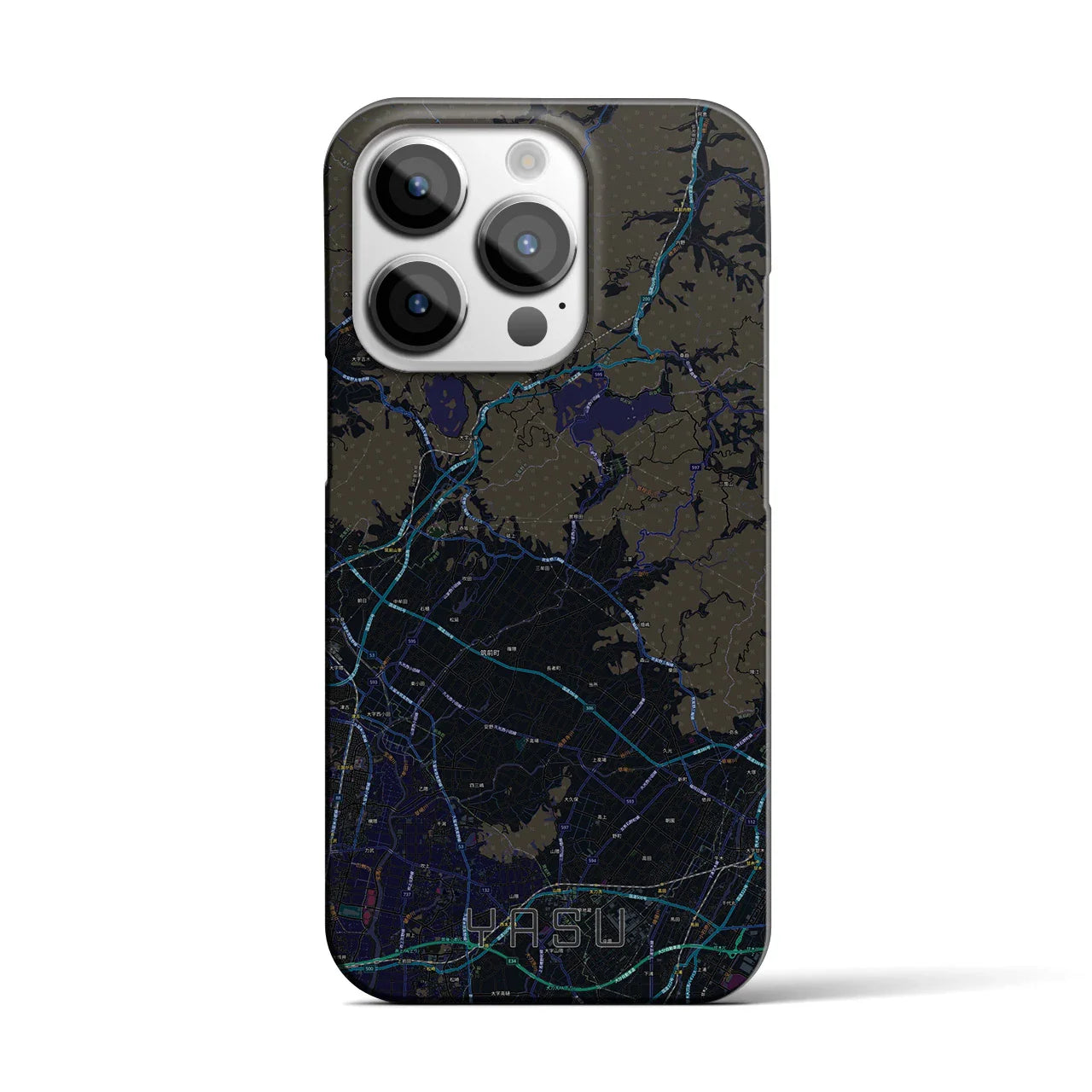 【夜須(福岡県)】地図柄iPhoneケース(バックカバータイプ)