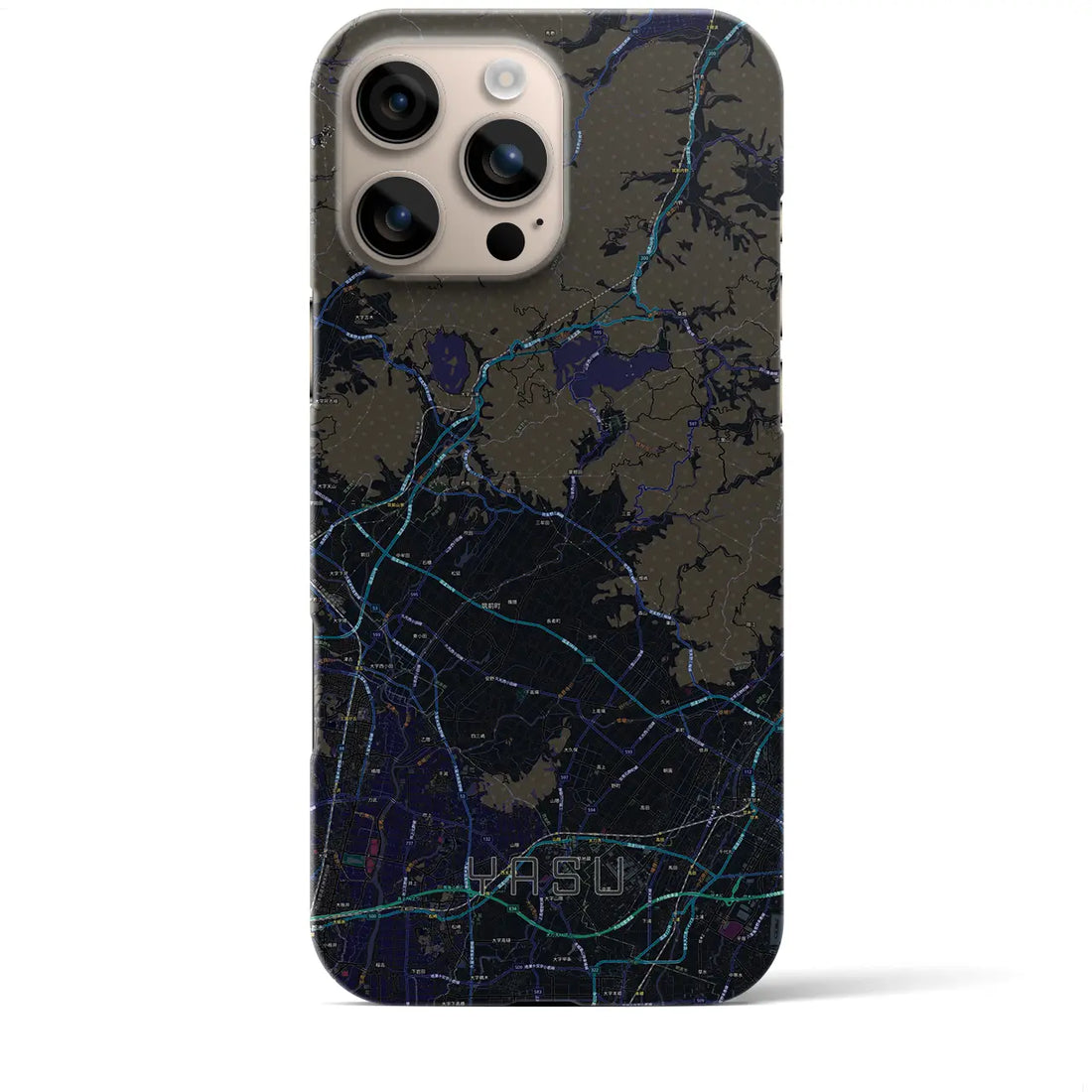 【夜須(福岡県)】地図柄iPhoneケース(バックカバータイプ)