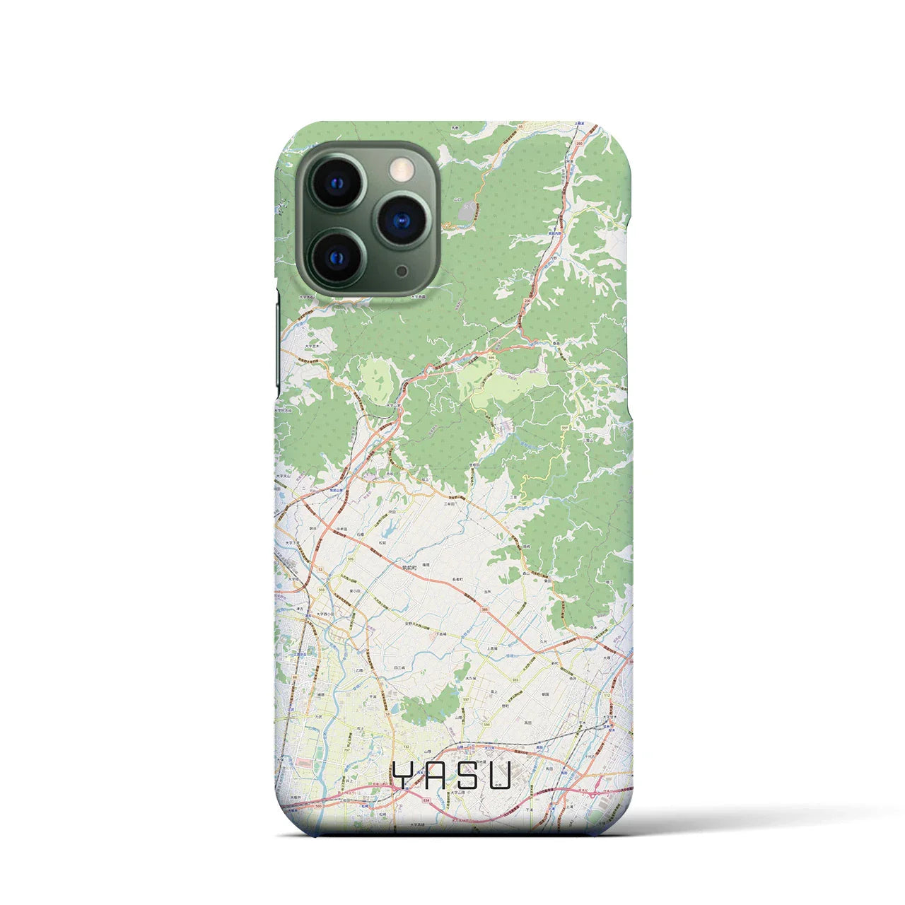 【夜須(福岡県)】地図柄iPhoneケース(バックカバータイプ)