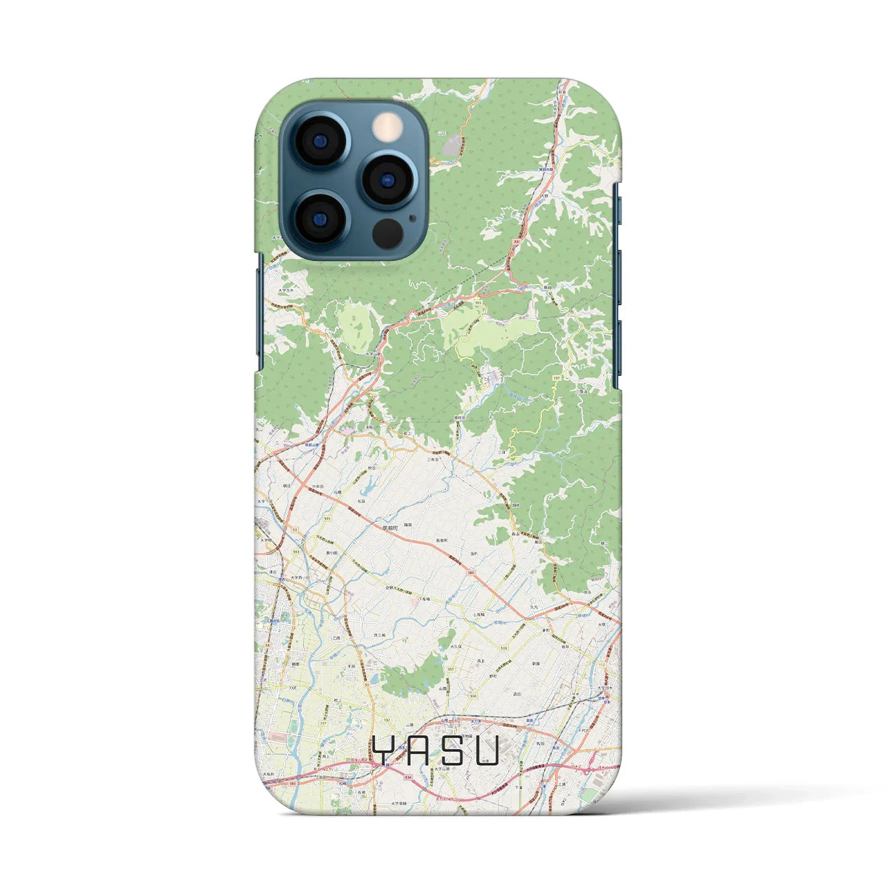 【夜須(福岡県)】地図柄iPhoneケース(バックカバータイプ)