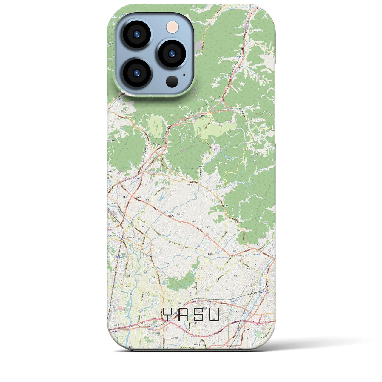 【夜須(福岡県)】地図柄iPhoneケース(バックカバータイプ)