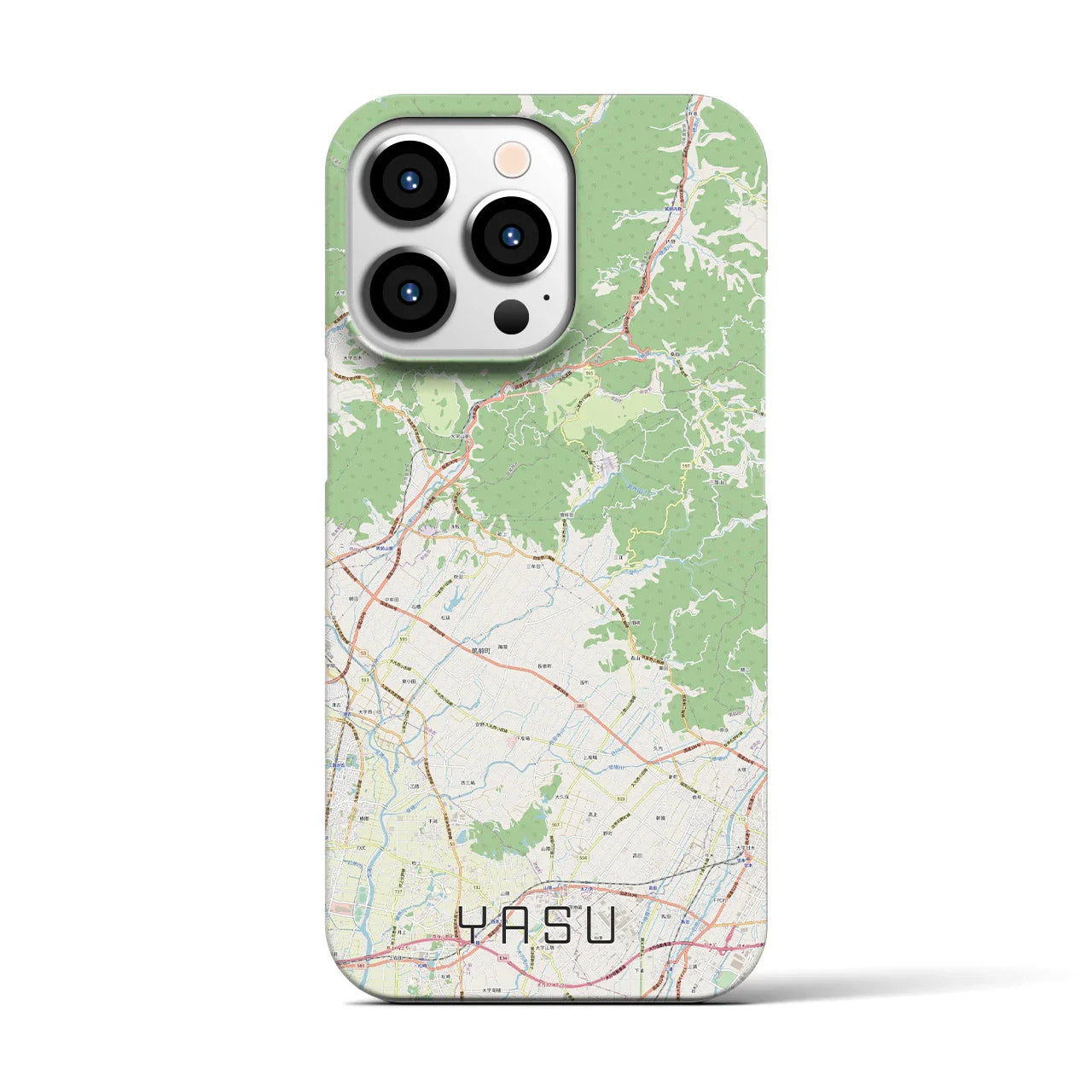 【夜須(福岡県)】地図柄iPhoneケース(バックカバータイプ)