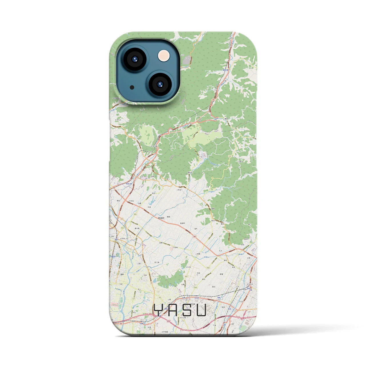 【夜須(福岡県)】地図柄iPhoneケース(バックカバータイプ)