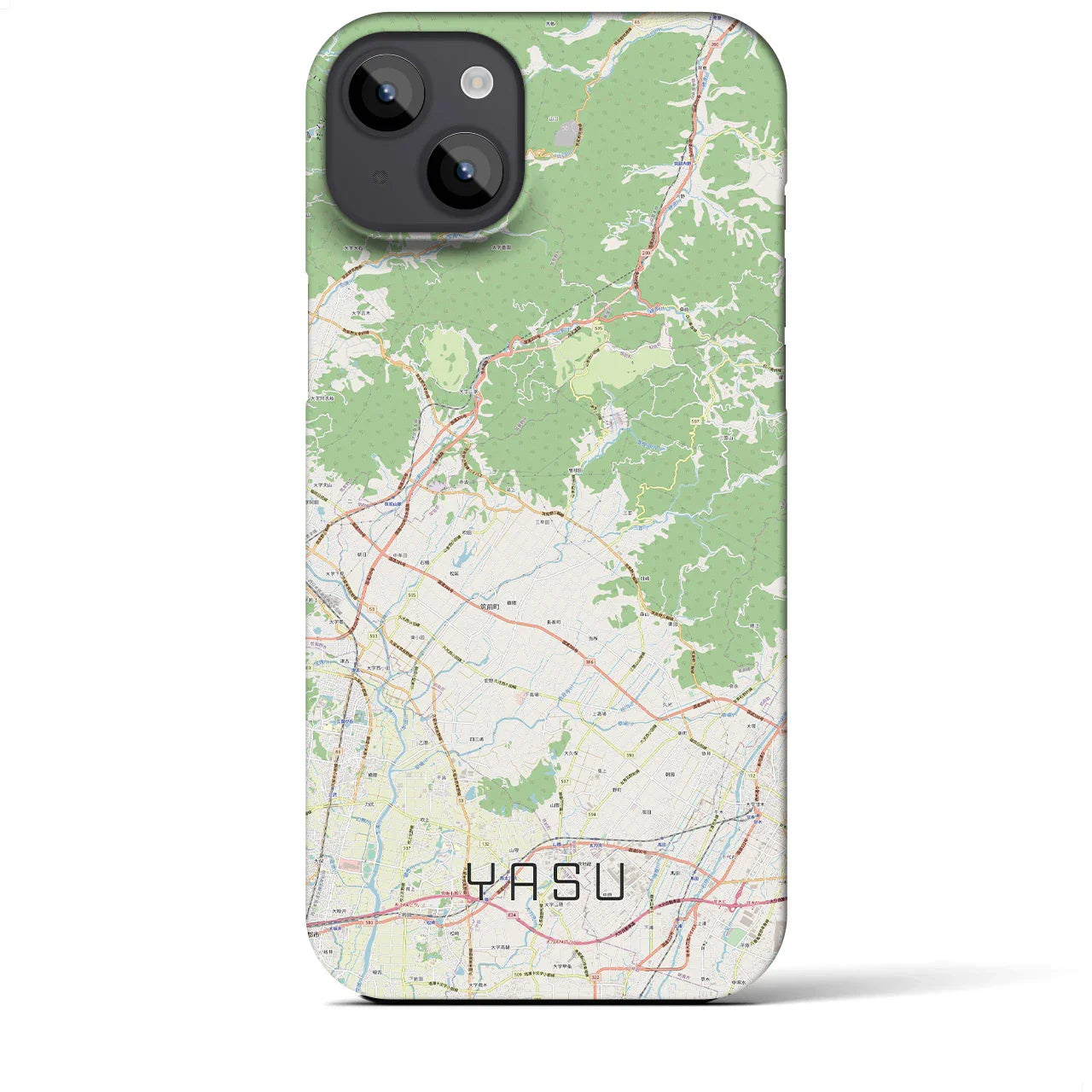 【夜須(福岡県)】地図柄iPhoneケース(バックカバータイプ)