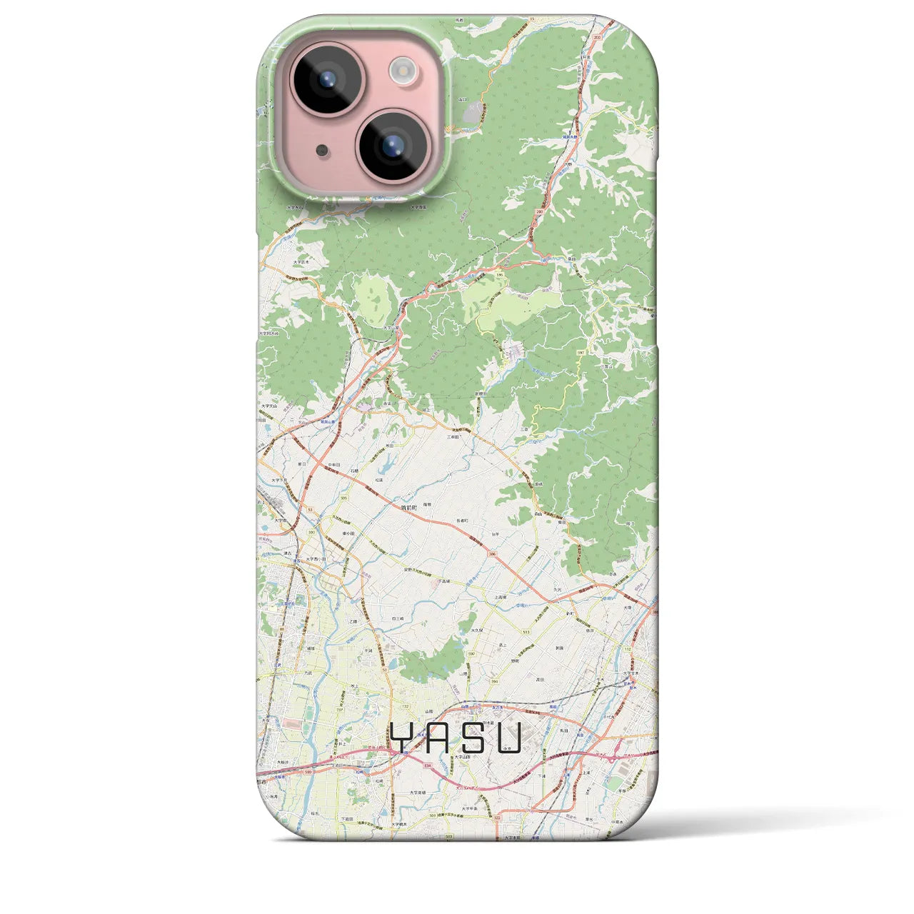 【夜須(福岡県)】地図柄iPhoneケース(バックカバータイプ)