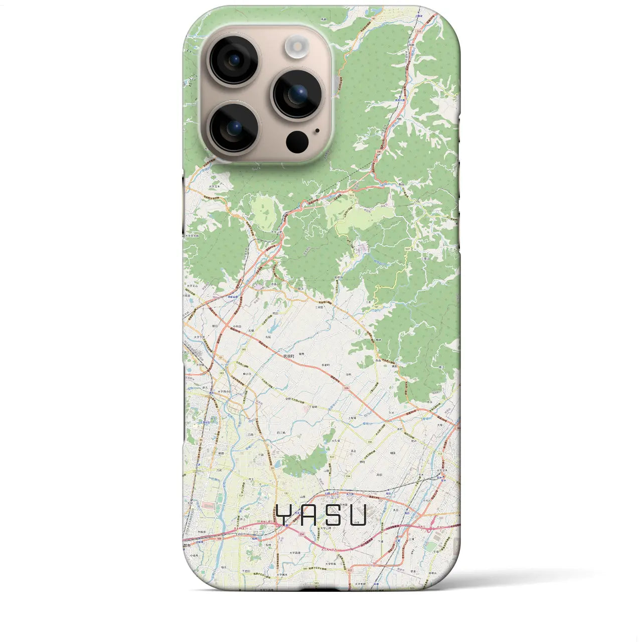 【夜須(福岡県)】地図柄iPhoneケース(バックカバータイプ)