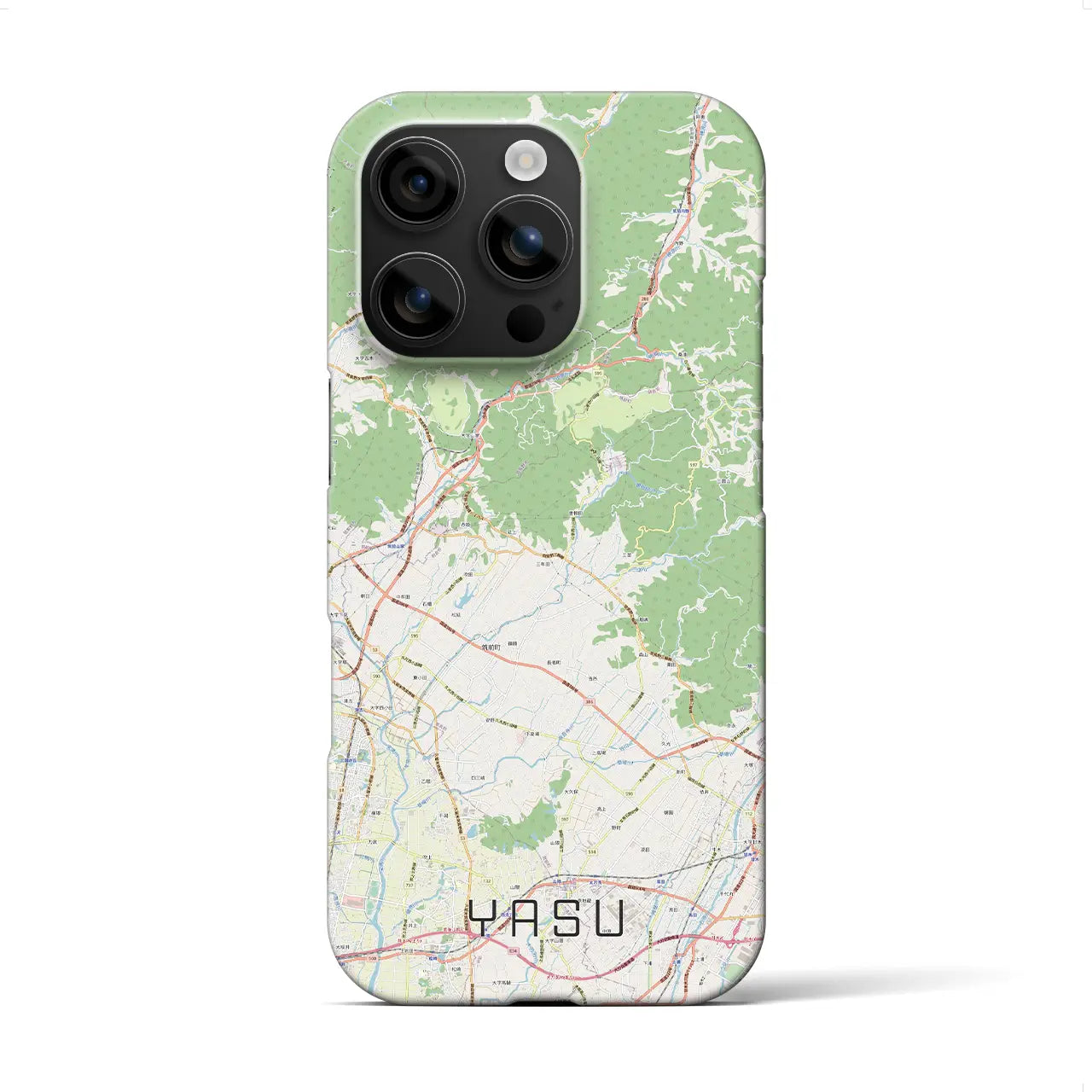 【夜須(福岡県)】地図柄iPhoneケース(バックカバータイプ)