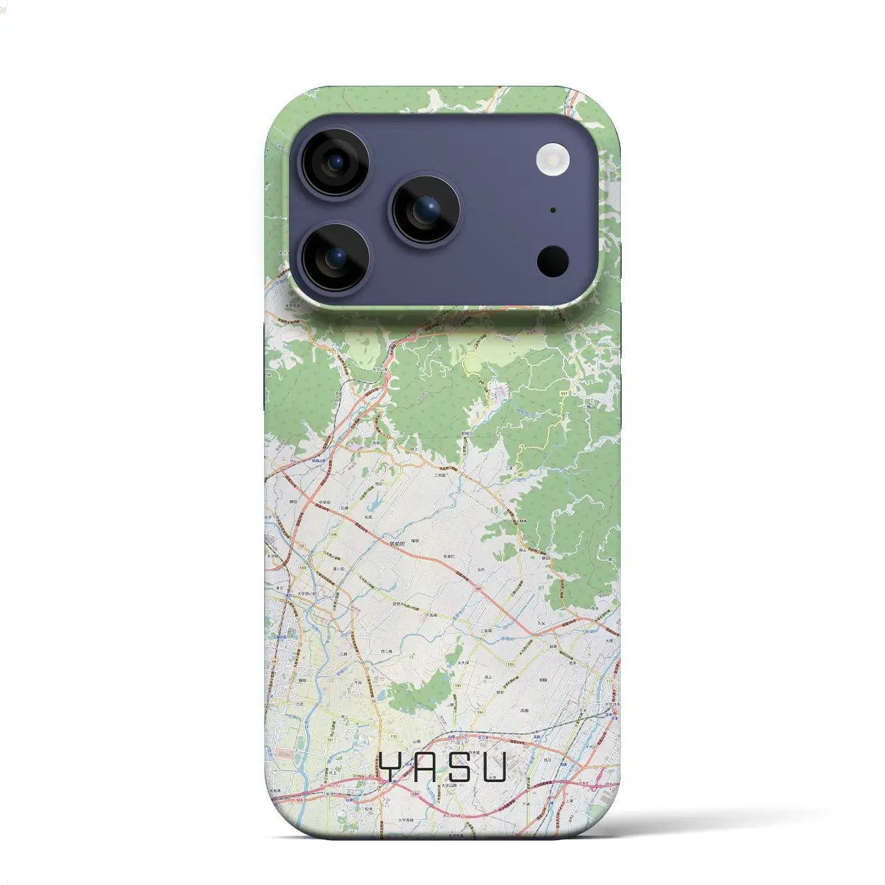 【夜須(福岡県)】地図柄iPhoneケース(バックカバータイプ)