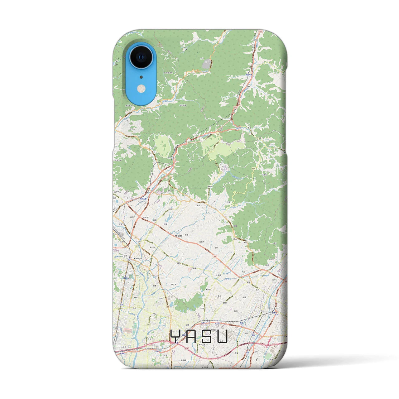 【夜須(福岡県)】地図柄iPhoneケース(バックカバータイプ)