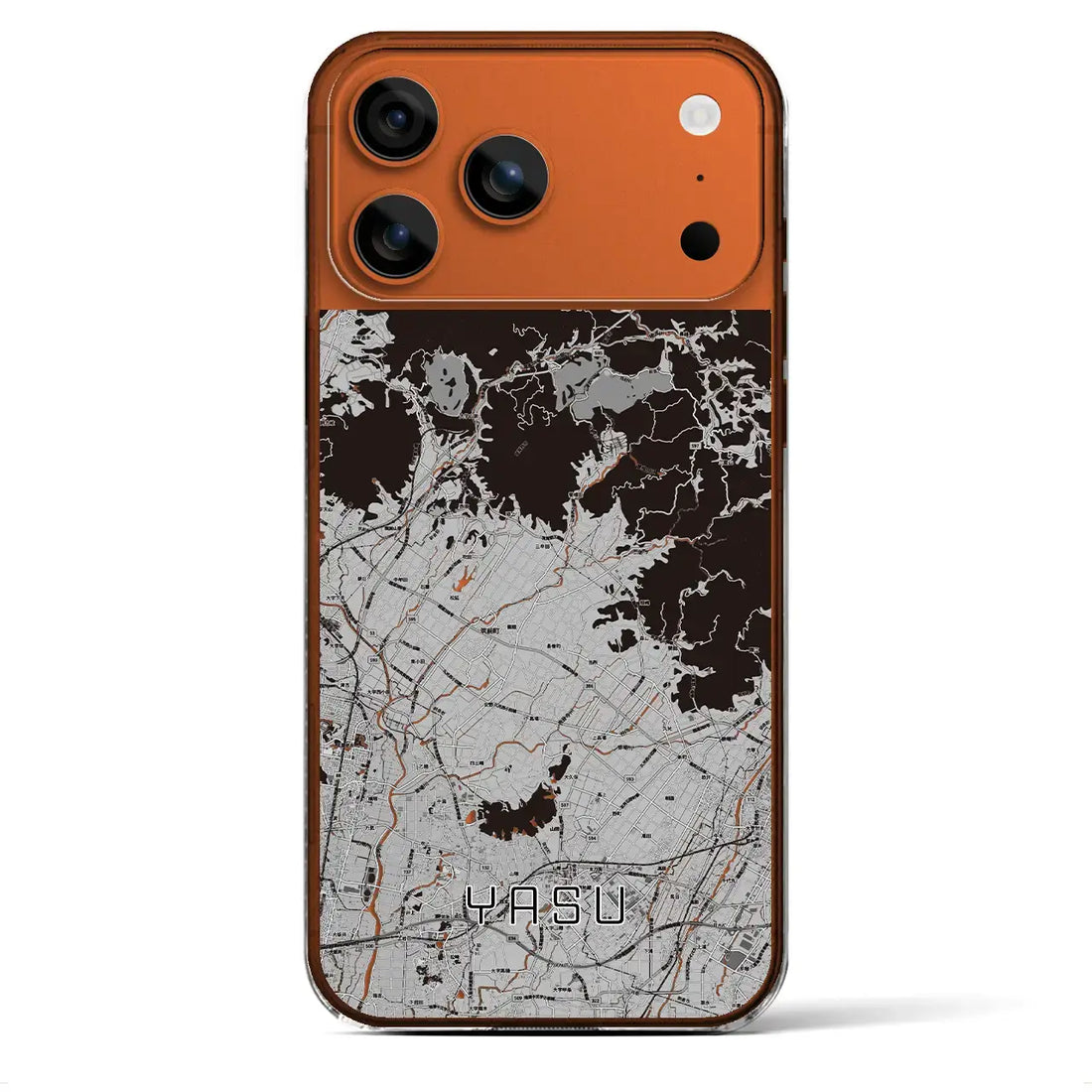 【夜須(福岡県)】地図柄iPhoneケース(クリアタイプ)