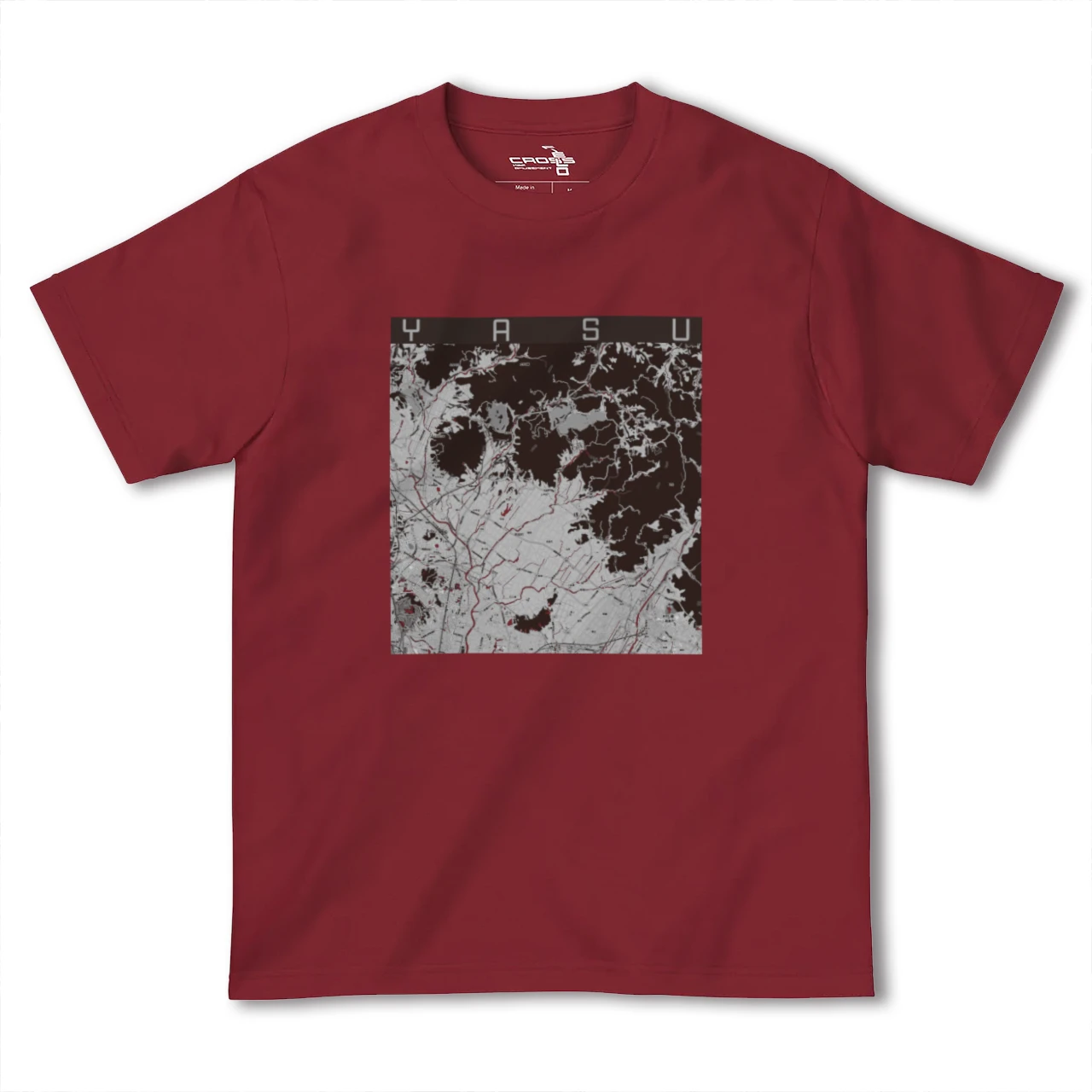 【夜須(福岡県)】地図柄ヘビーウェイトTシャツ