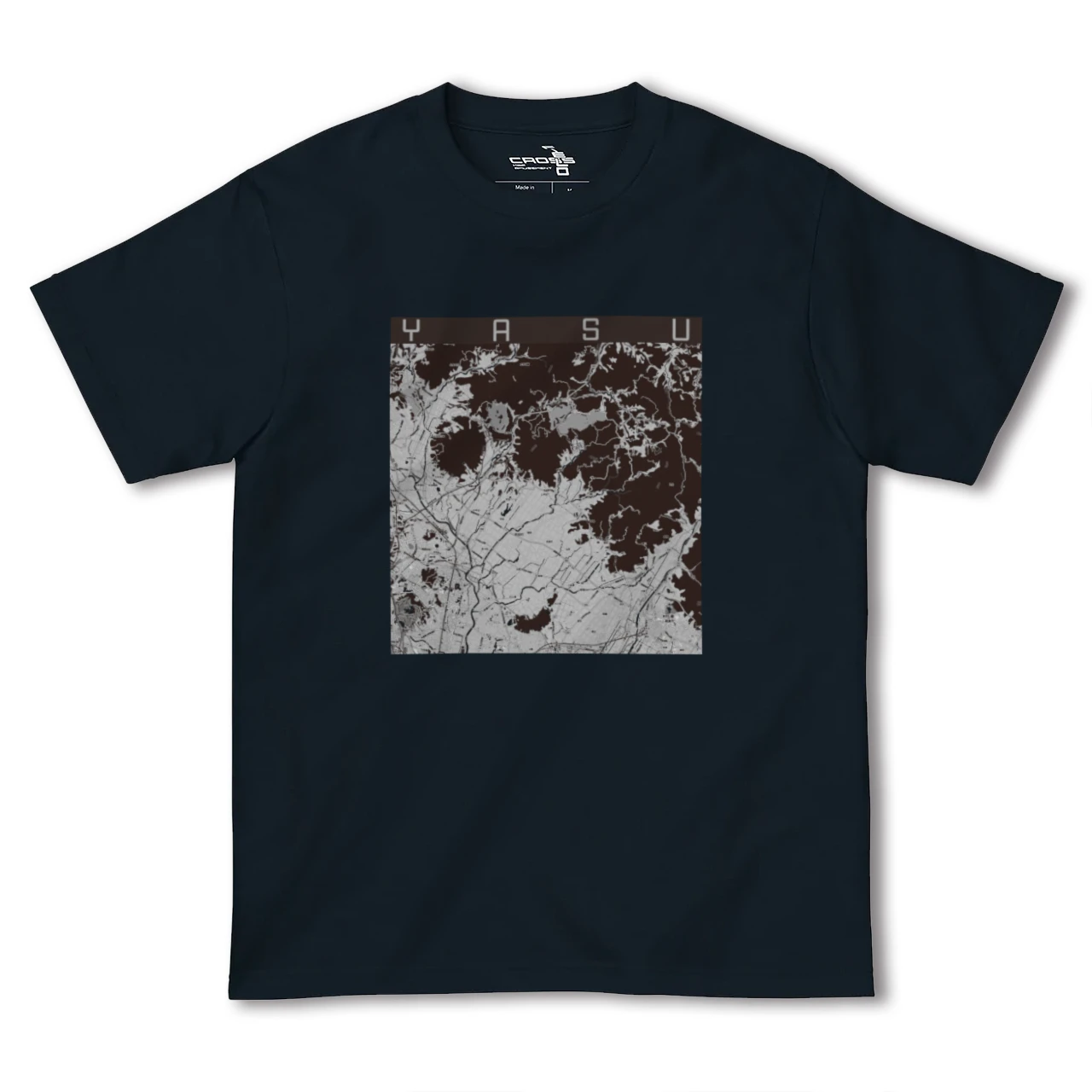 【夜須(福岡県)】地図柄ヘビーウェイトTシャツ
