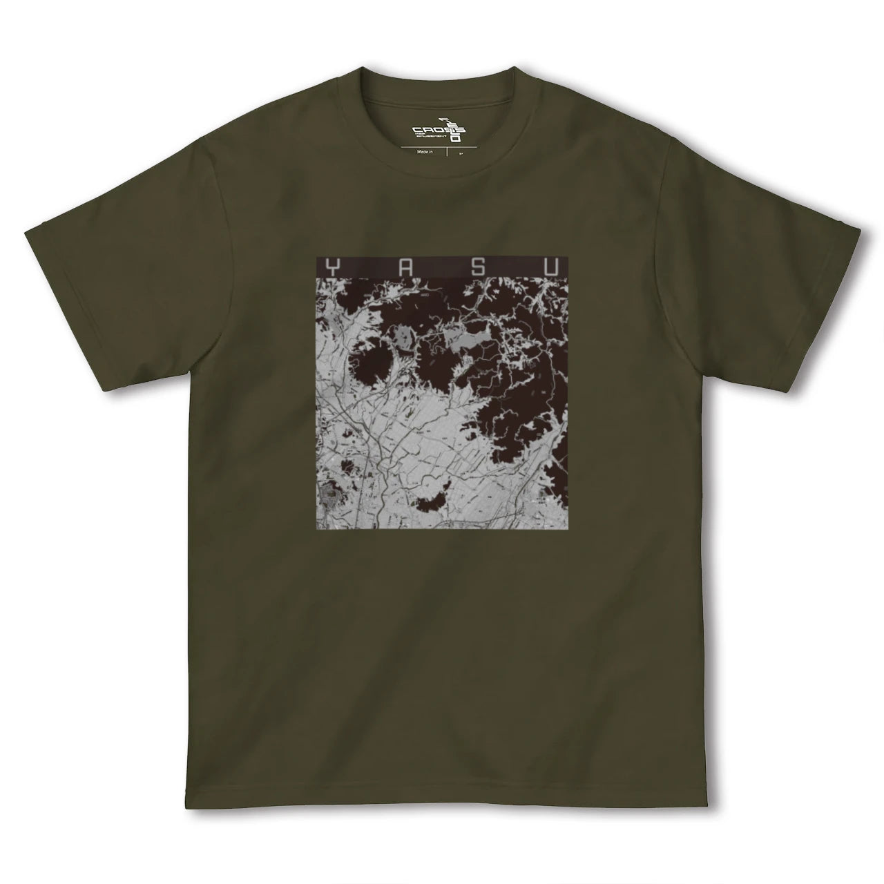 【夜須(福岡県)】地図柄ヘビーウェイトTシャツ