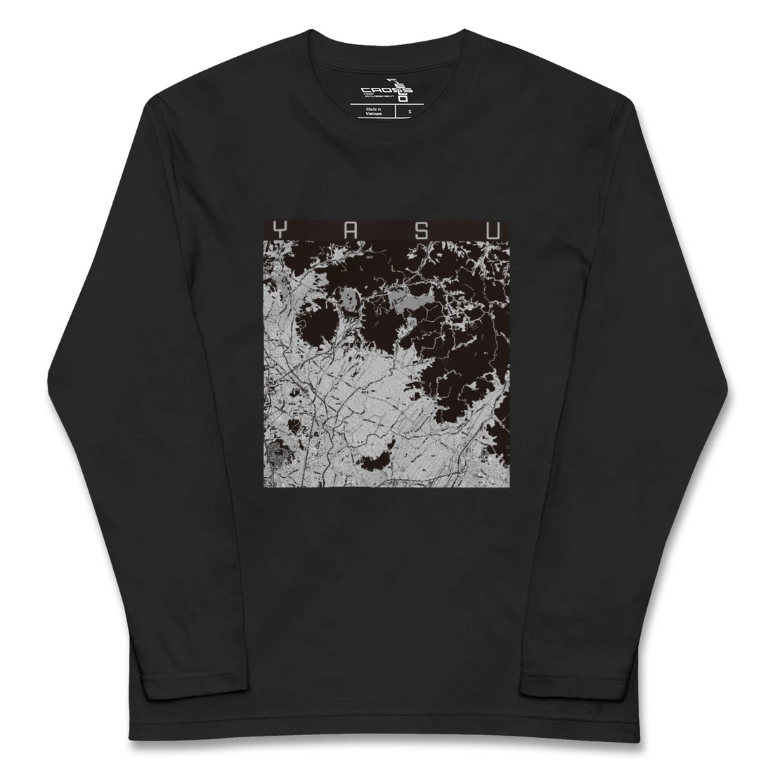 【夜須(福岡県)】地図柄ロングスリーブTシャツ