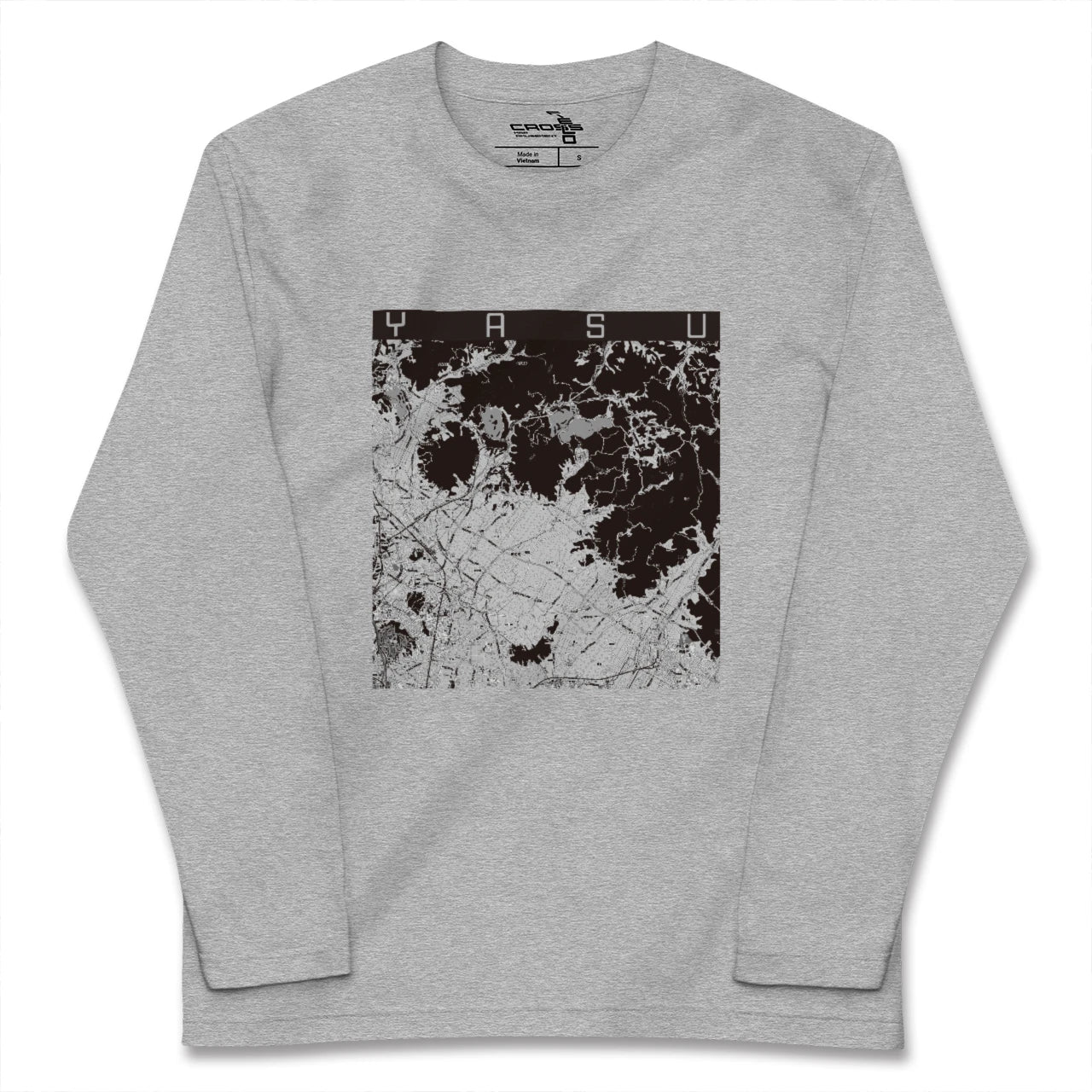 【夜須(福岡県)】地図柄ロングスリーブTシャツ