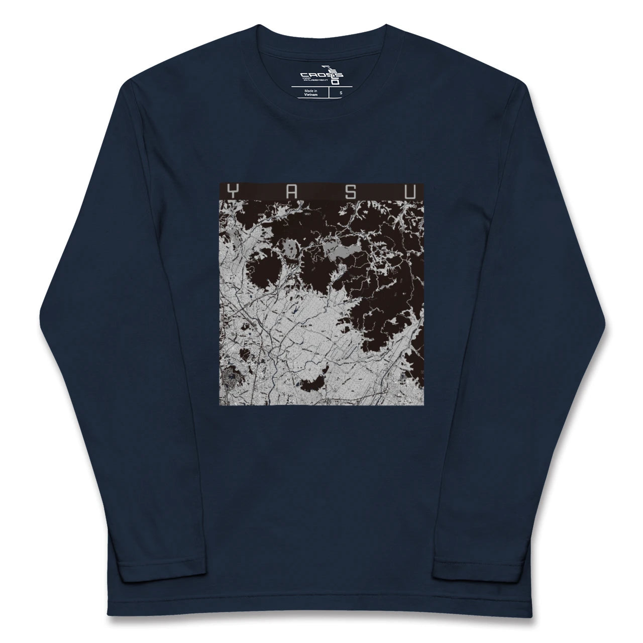 【夜須(福岡県)】地図柄ロングスリーブTシャツ