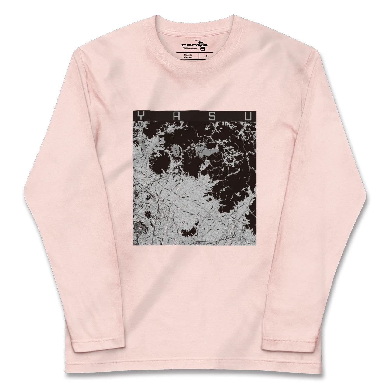 【夜須(福岡県)】地図柄ロングスリーブTシャツ