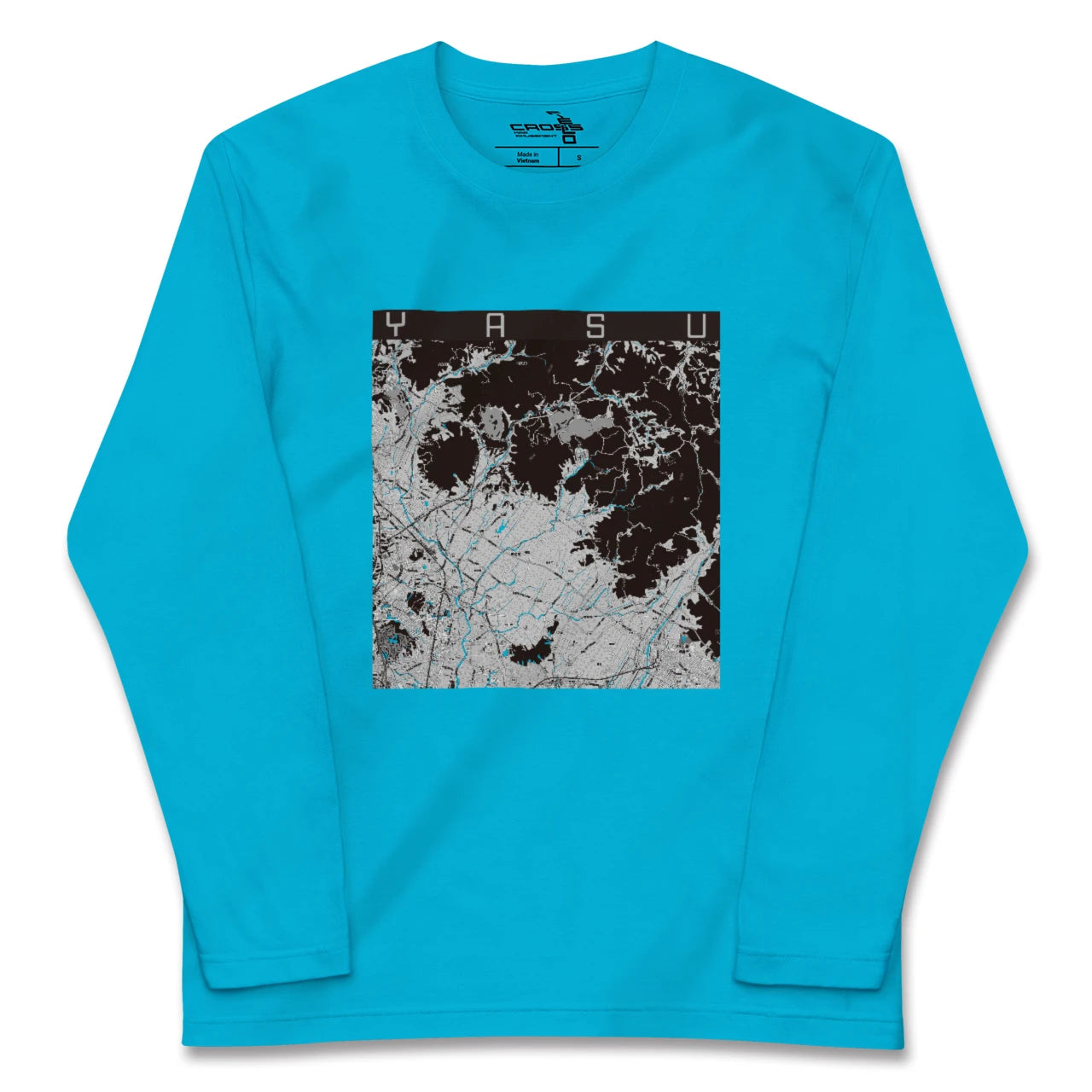 【夜須(福岡県)】地図柄ロングスリーブTシャツ