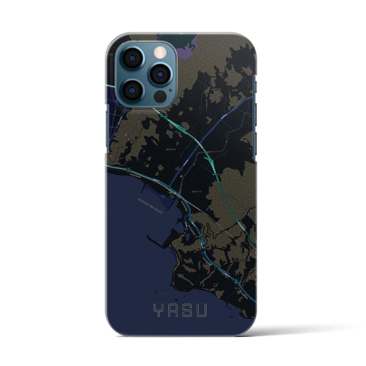 【夜須(高知県)】地図柄iPhoneケース(バックカバータイプ)