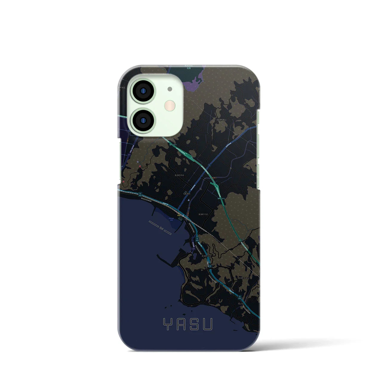 【夜須(高知県)】地図柄iPhoneケース(バックカバータイプ)