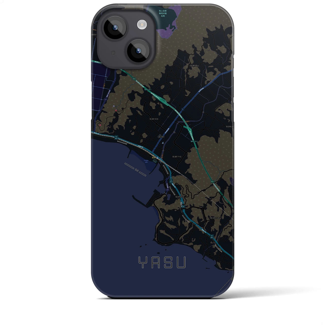 【夜須(高知県)】地図柄iPhoneケース(バックカバータイプ)