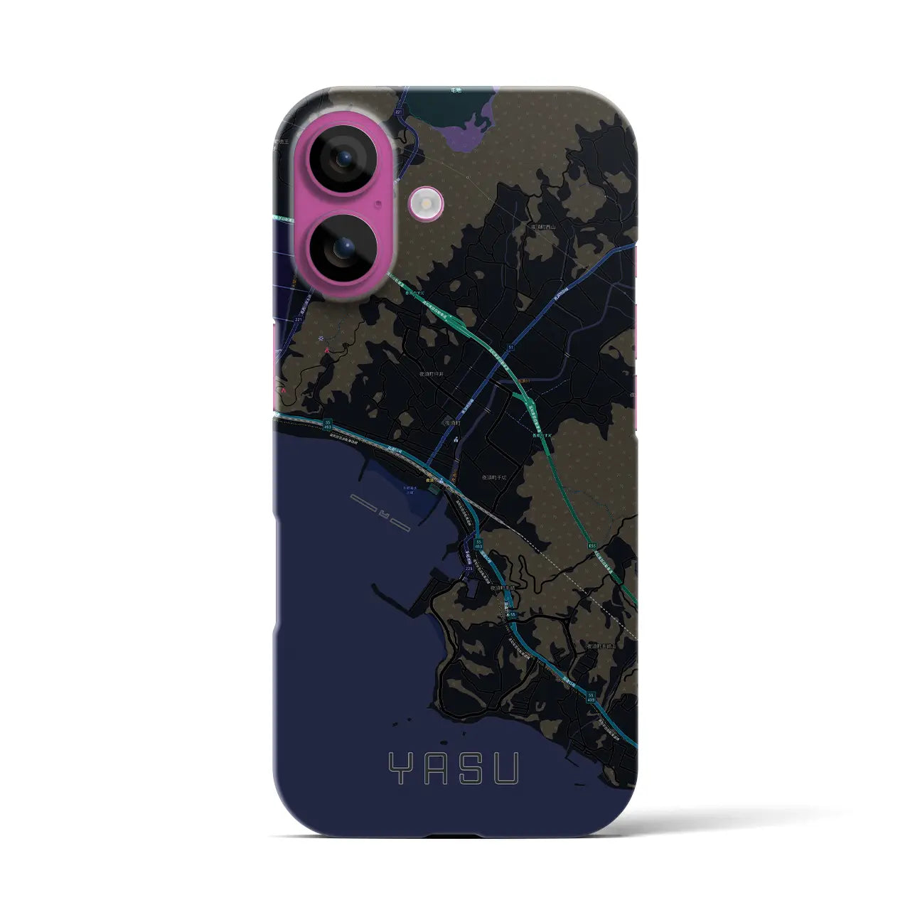 【夜須(高知県)】地図柄iPhoneケース(バックカバータイプ)