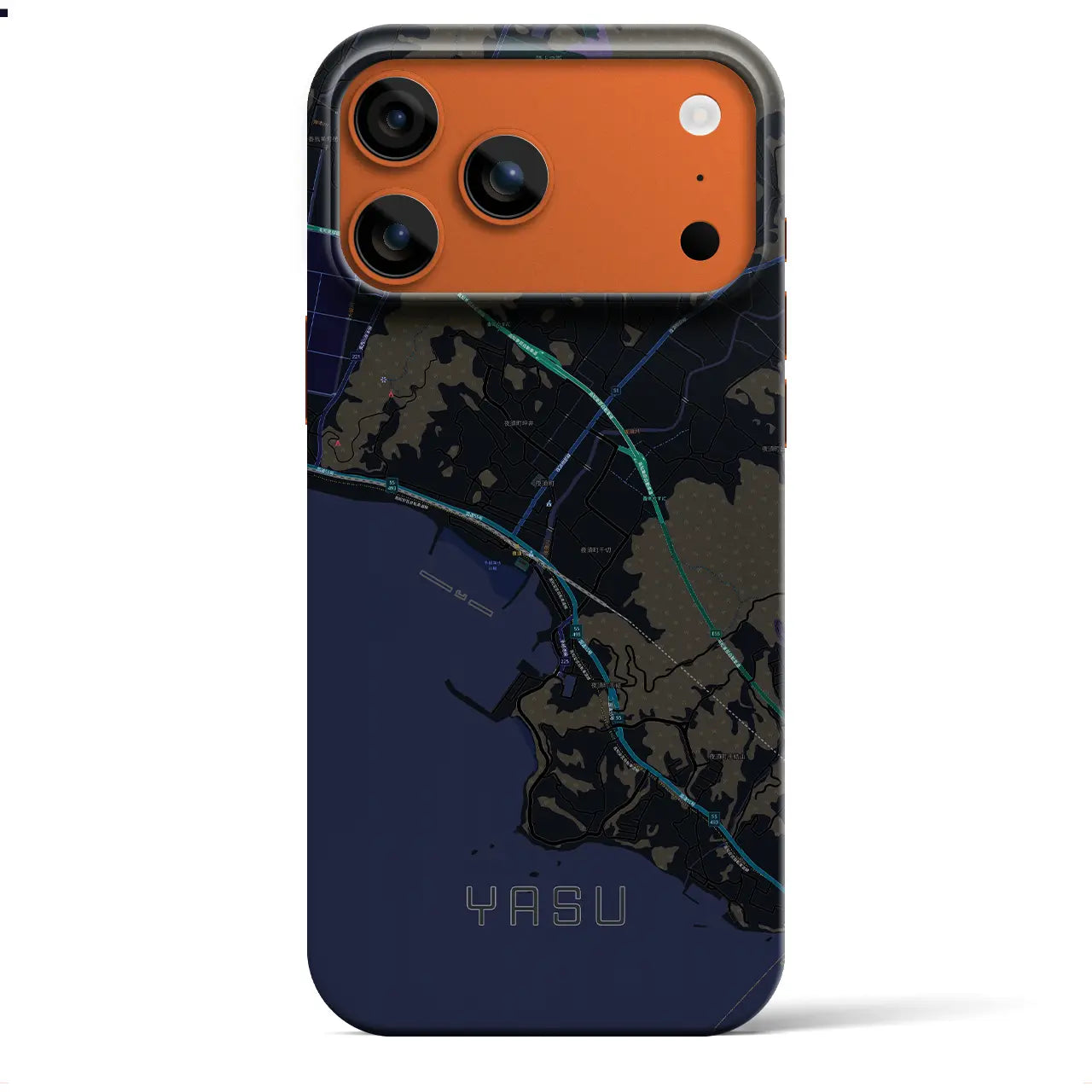 【夜須(高知県)】地図柄iPhoneケース(バックカバータイプ)