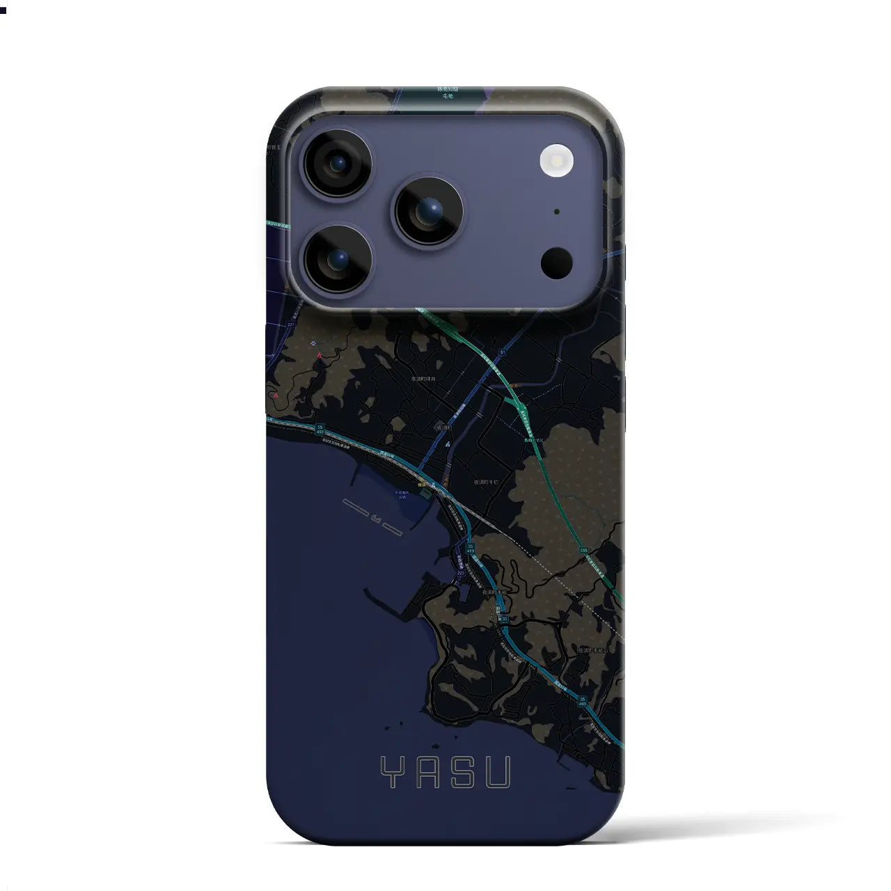 【夜須(高知県)】地図柄iPhoneケース(バックカバータイプ)