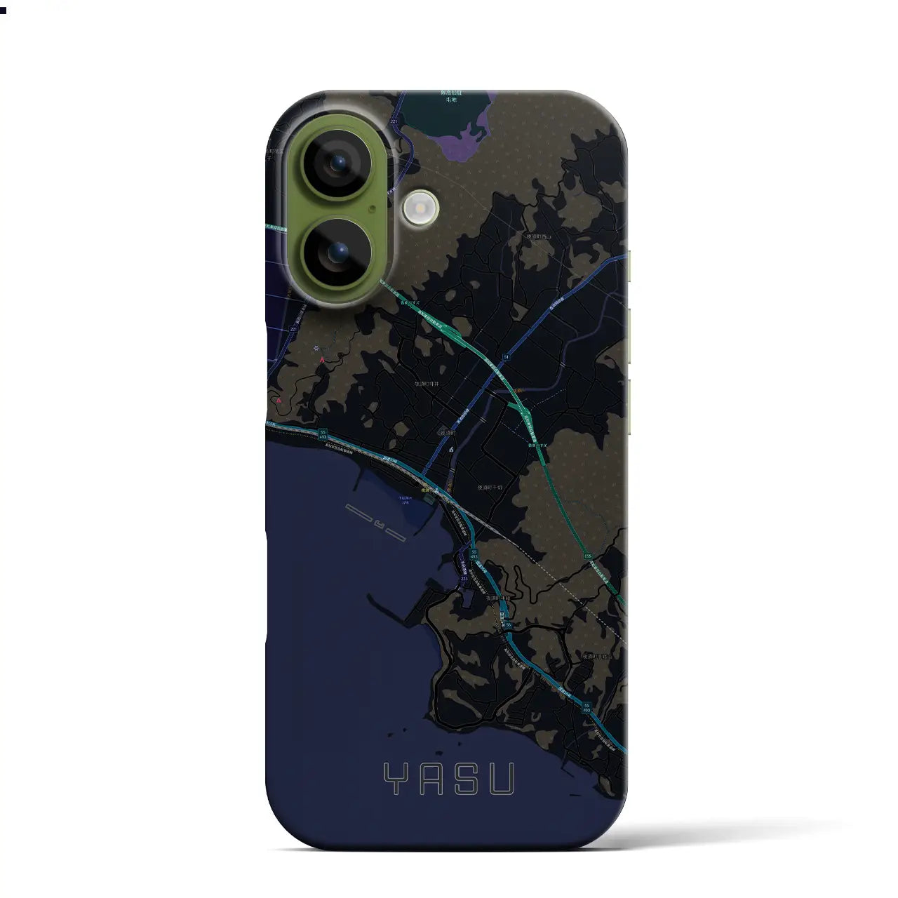 【夜須(高知県)】地図柄iPhoneケース(バックカバータイプ)