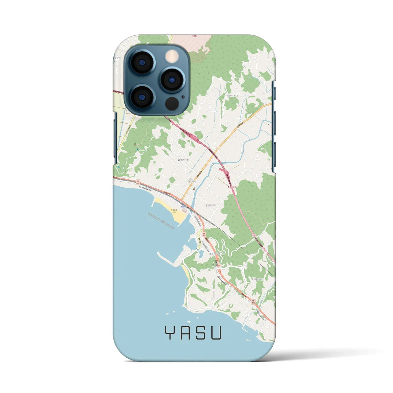 【夜須(高知県)】地図柄iPhoneケース(バックカバータイプ)