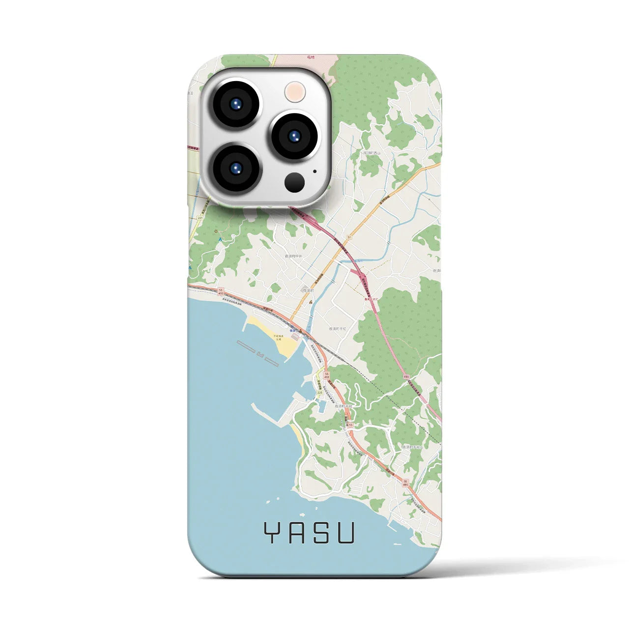 【夜須(高知県)】地図柄iPhoneケース(バックカバータイプ)