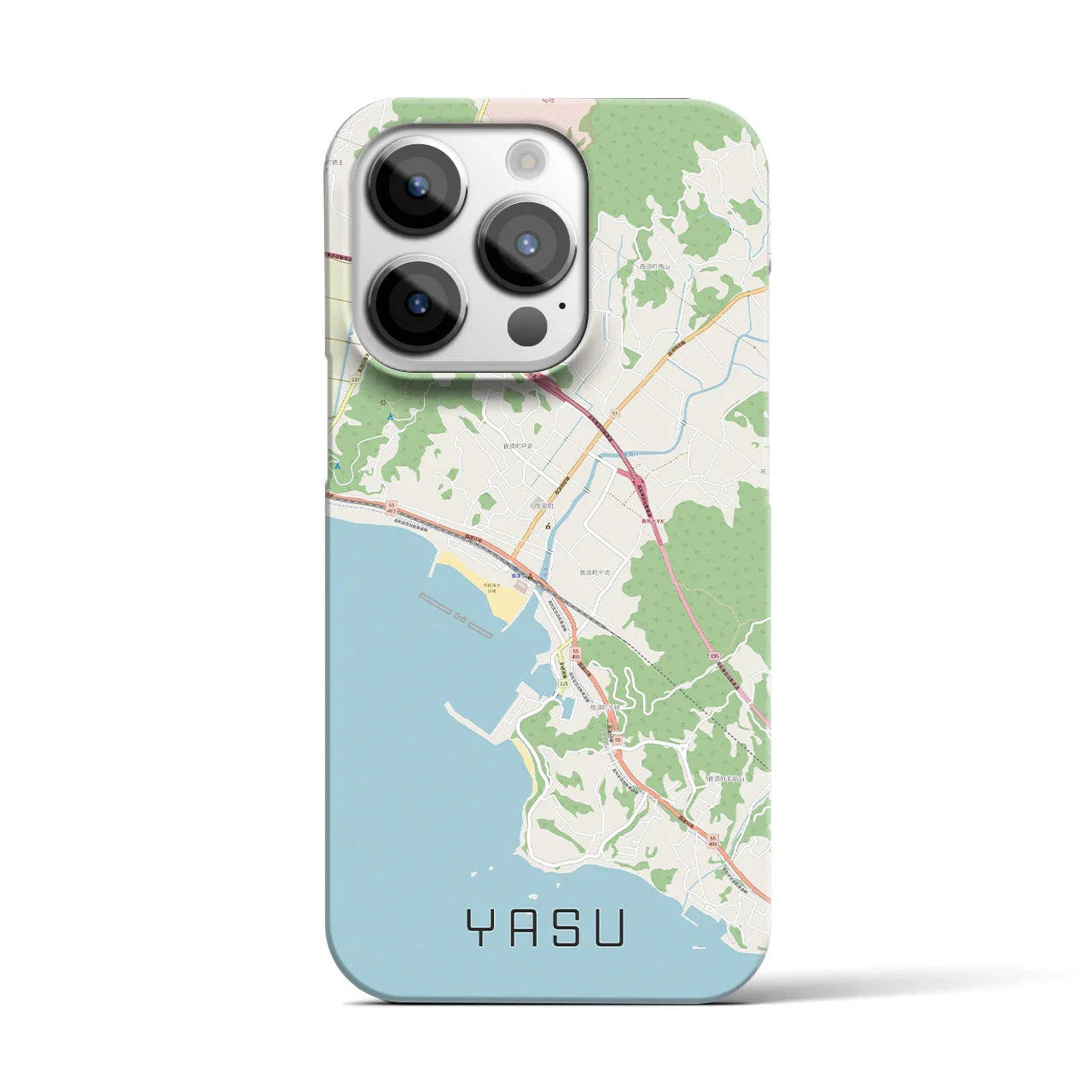 【夜須(高知県)】地図柄iPhoneケース(バックカバータイプ)