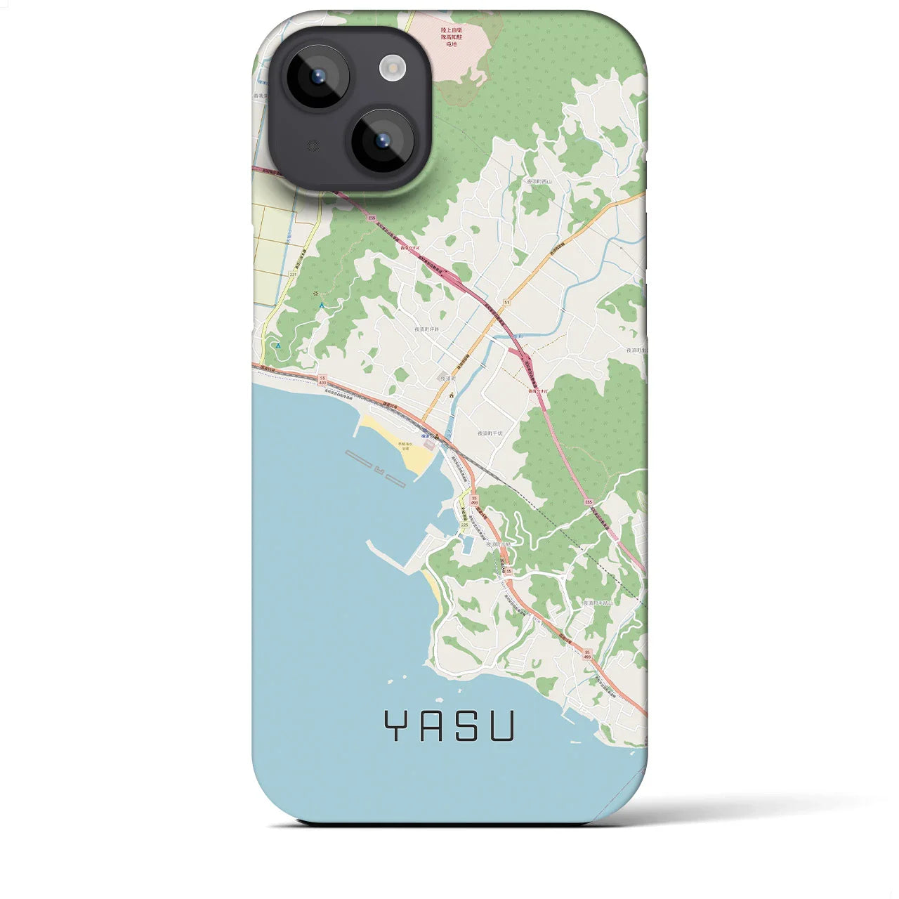 【夜須(高知県)】地図柄iPhoneケース(バックカバータイプ)