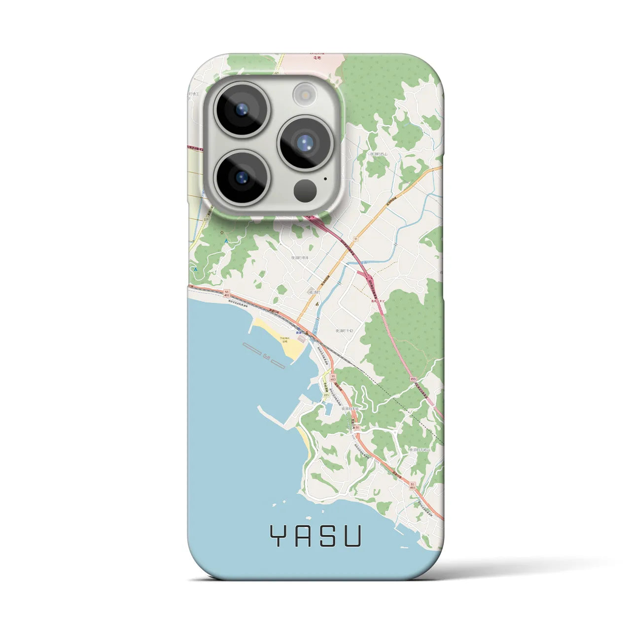 【夜須(高知県)】地図柄iPhoneケース(バックカバータイプ)