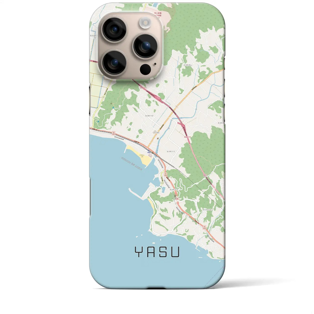 【夜須(高知県)】地図柄iPhoneケース(バックカバータイプ)