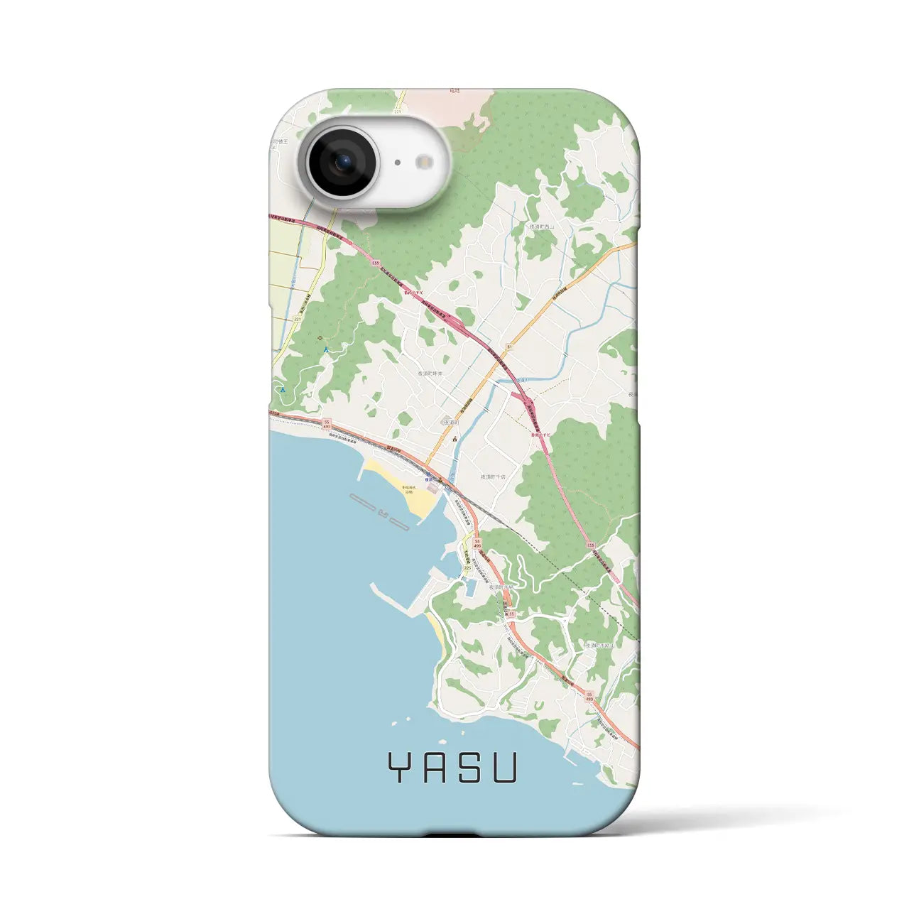 【夜須(高知県)】地図柄iPhoneケース(バックカバータイプ)