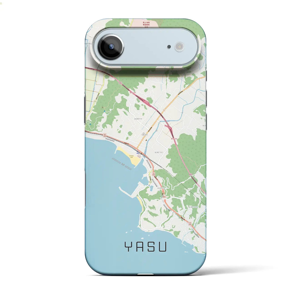 【夜須(高知県)】地図柄iPhoneケース(バックカバータイプ)ナチュラル・iPhone 17 Pro Max 用